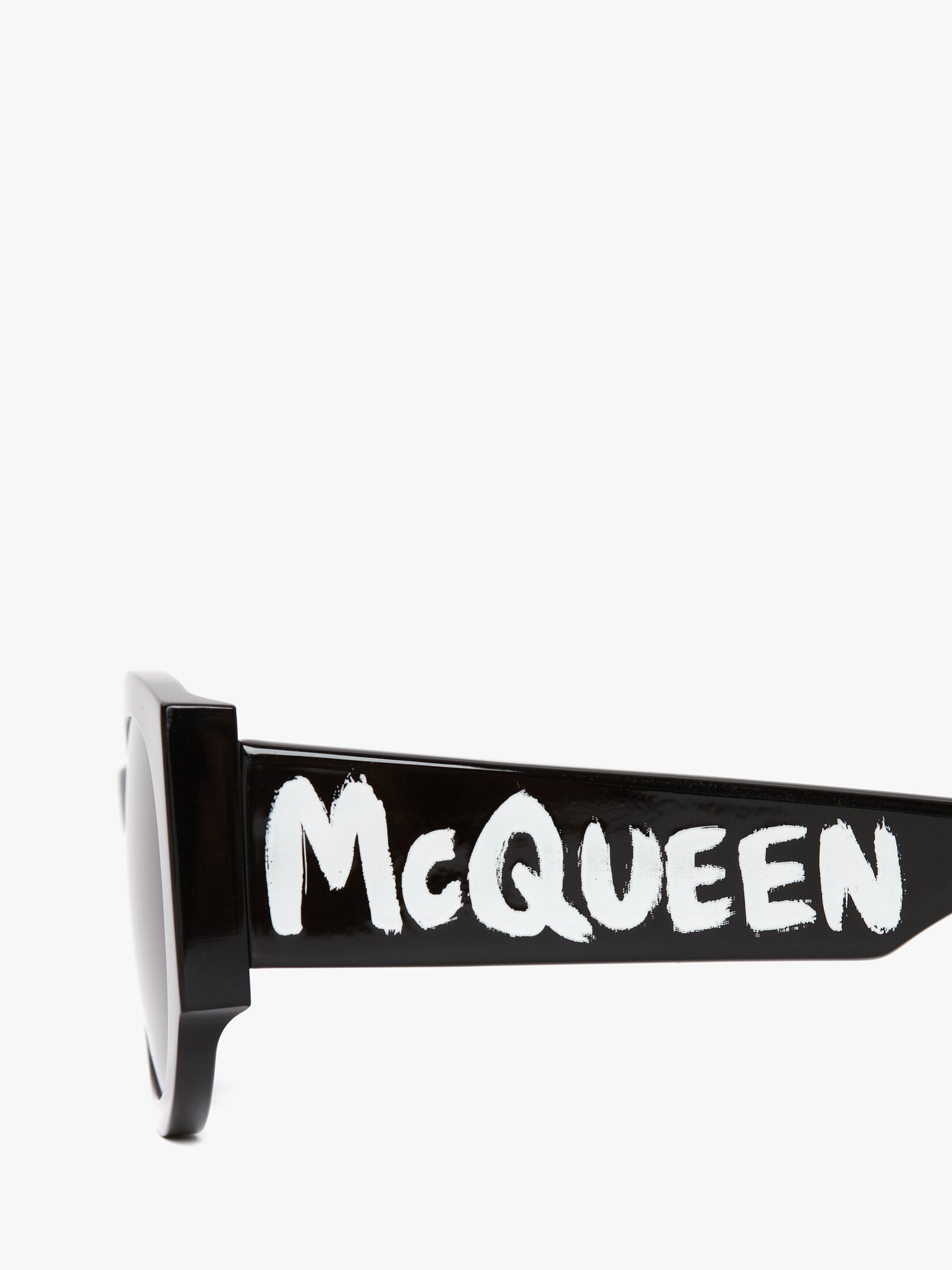McQueen Graffiti 타원형 선글라스