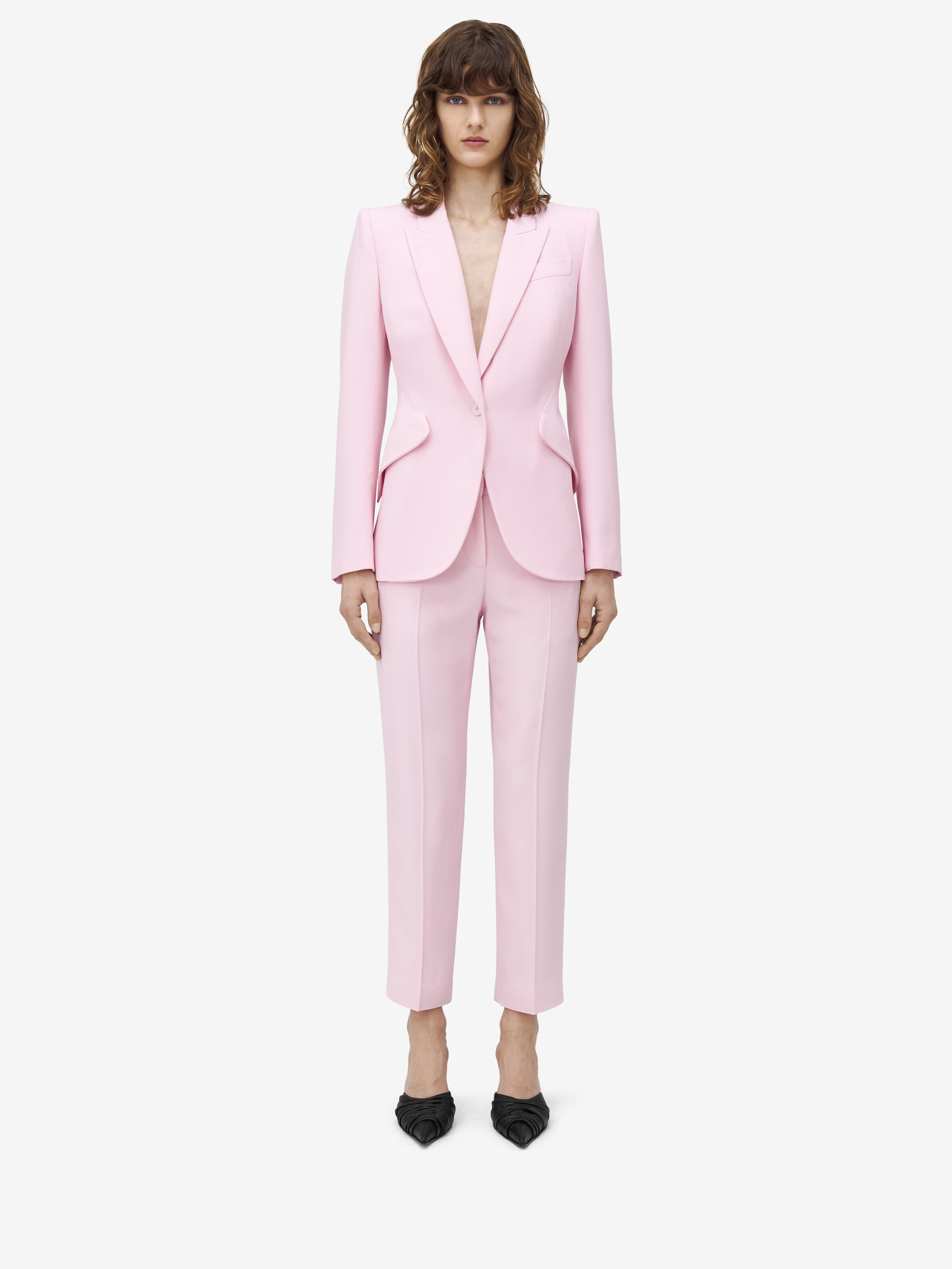 Alexander Mcqueen Peak-lapels Single-breasted Blazer In Pink