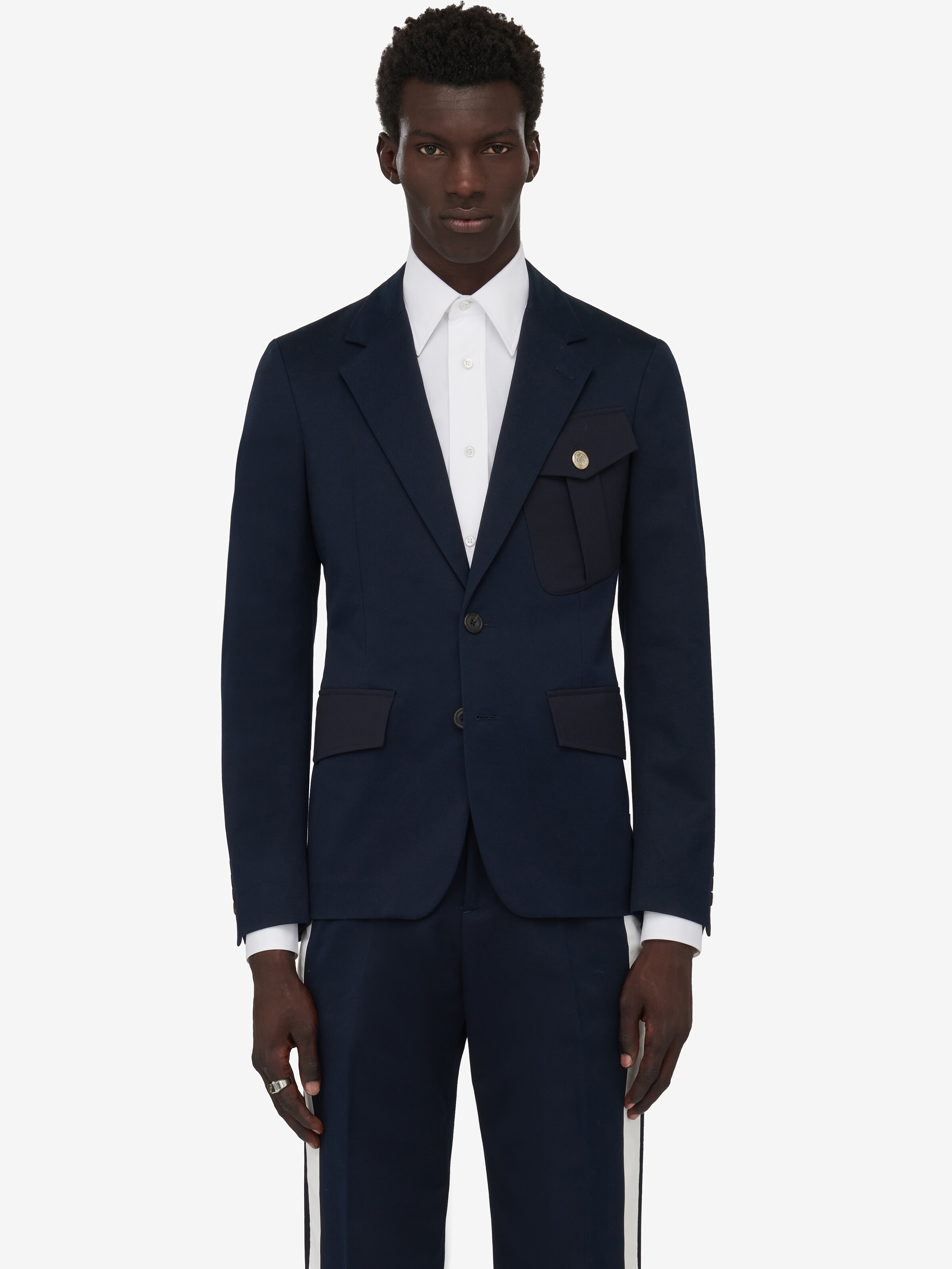 Military Pocket Single-breasted Jacket