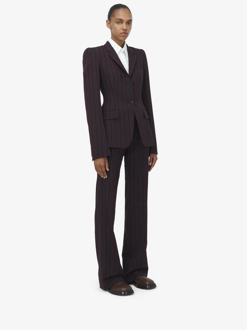 Pinstripe Single-Breasted Jacket