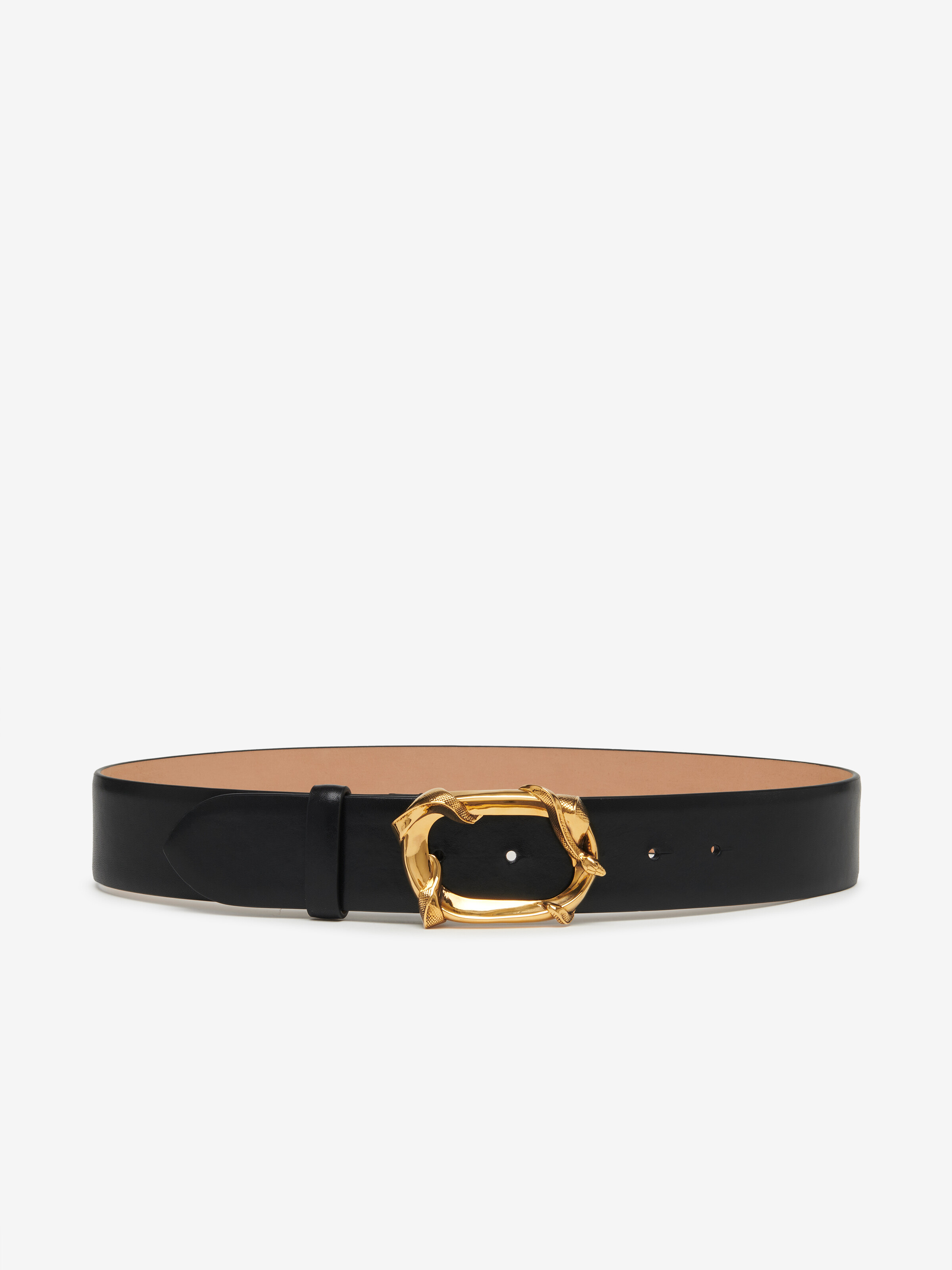 Snake Hip Belt in Black | Alexander McQueen US