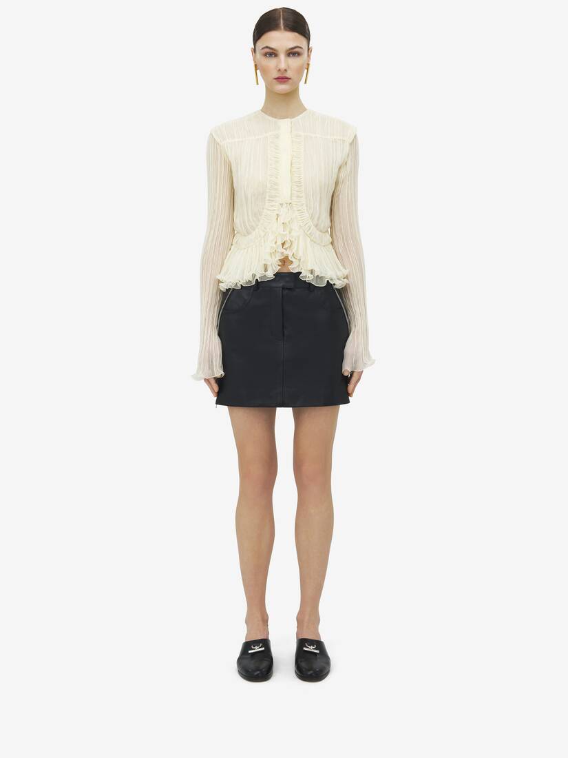 Pleated Creponne Top
