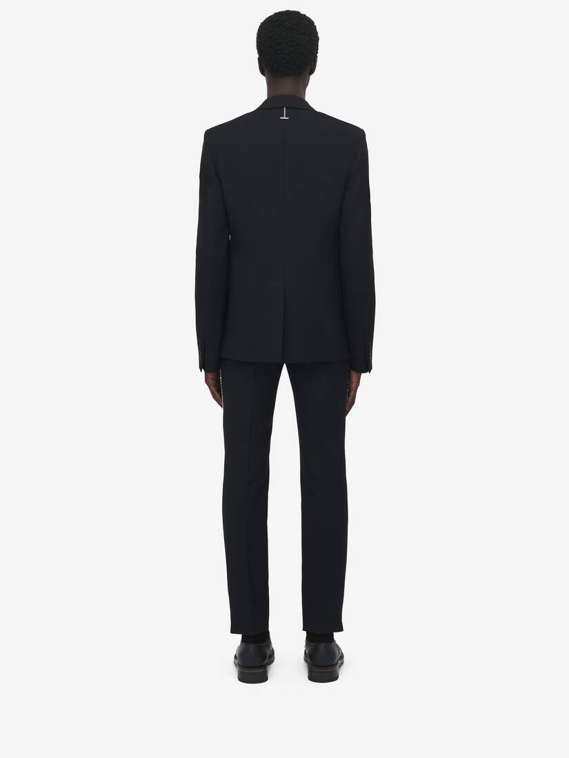 Raw Edge Canvas Single-Breasted Jacket