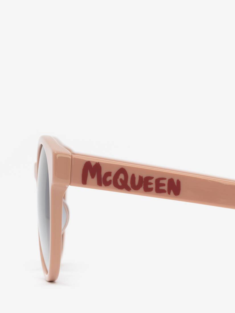 Runde McQueen Graffiti Sonnenbrille