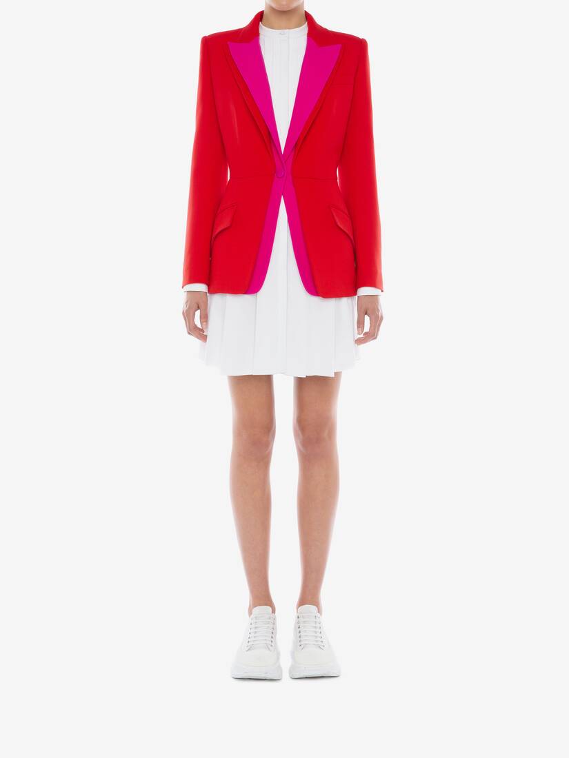 Double Lapel Light Wool Silk Jacket