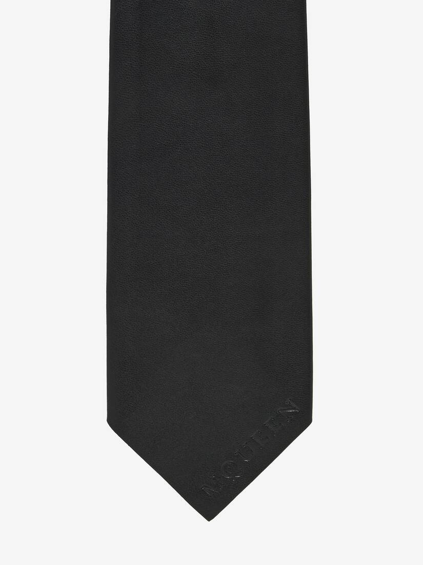 McQueen Logo Leather Tie