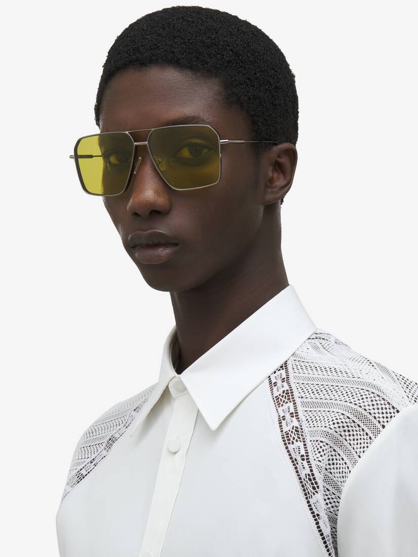 Lunettes De Soleil Navigateur À Barre En T En Métal