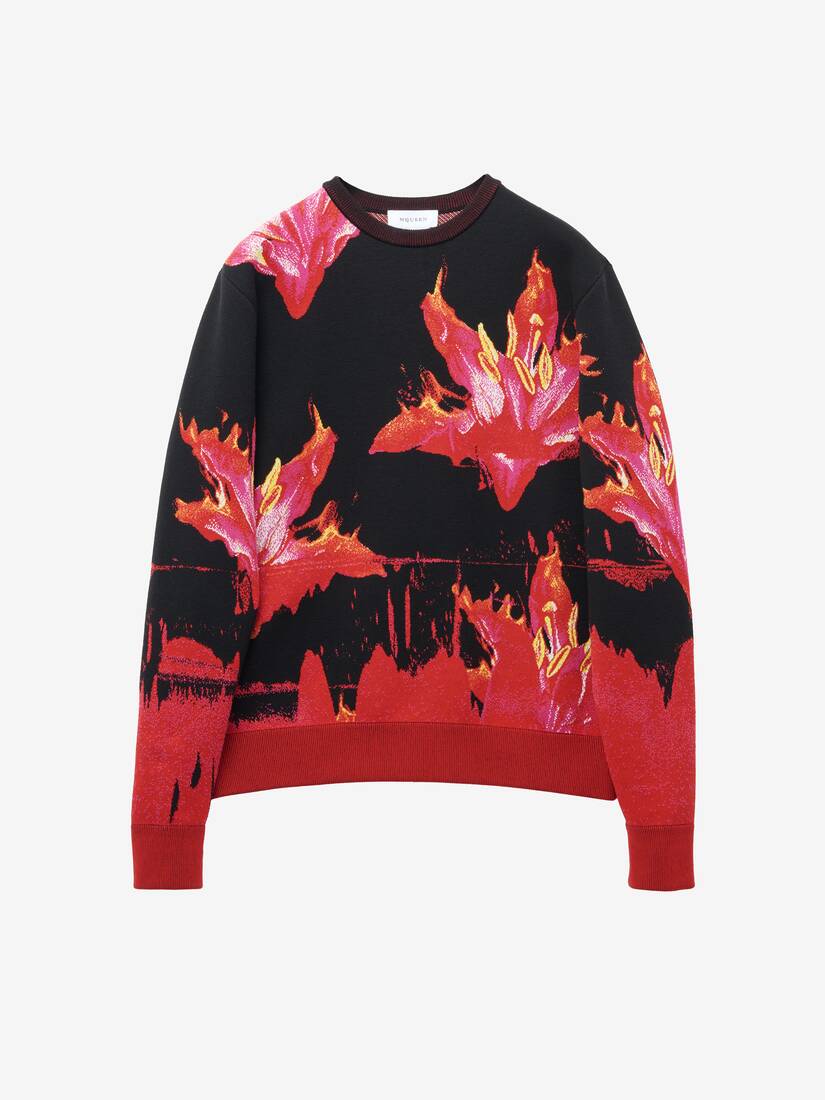 Fire Flower Jacquard Sweater