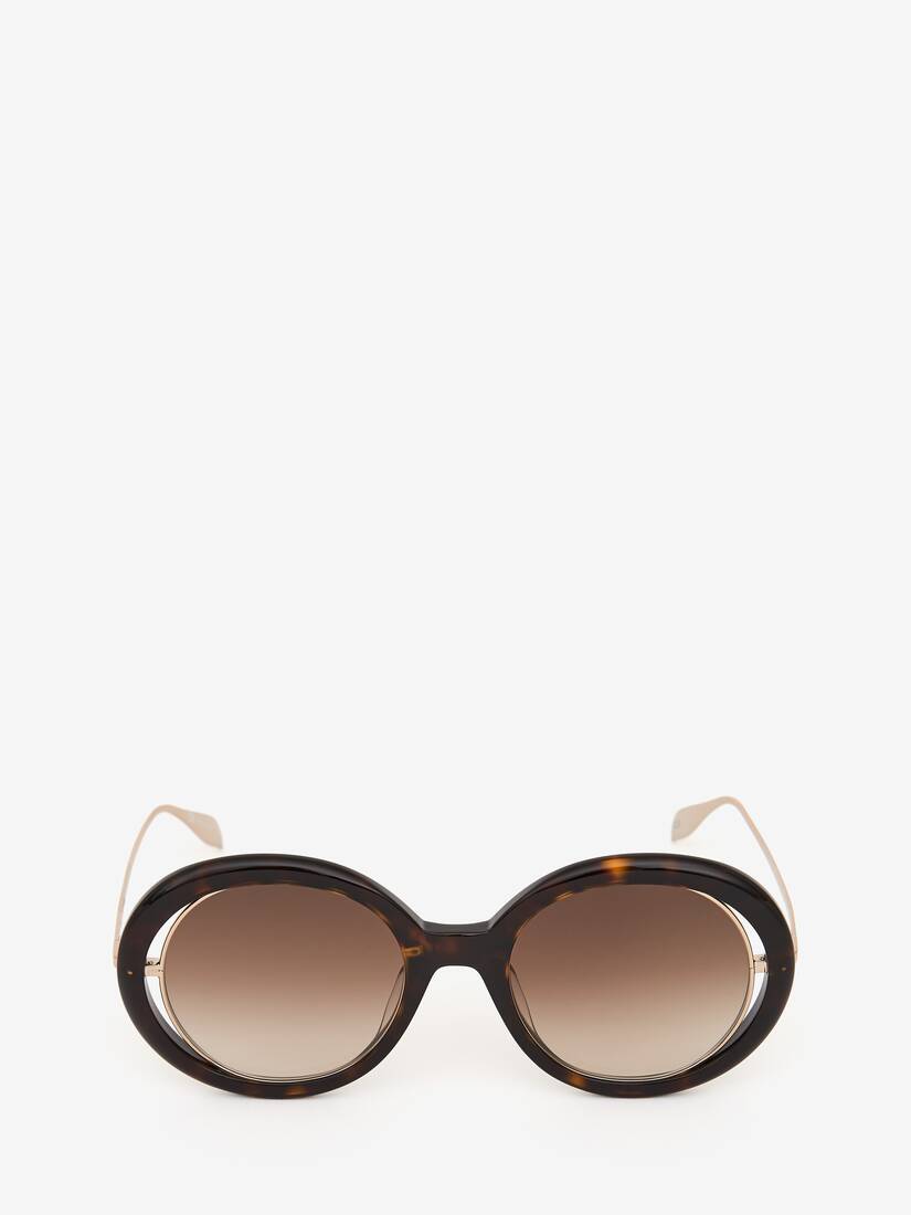 Open Wire Round Sunglasses in Dark 