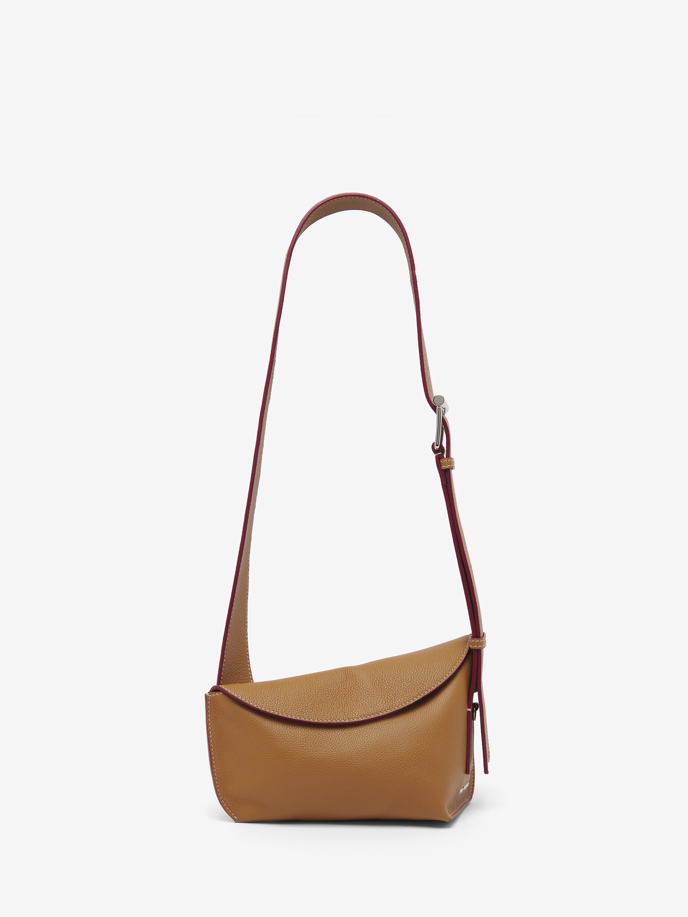 Sac McQueen T-Bar Sling en Brun Tanné in Cuir de veau | Alexander McQueen - image 1