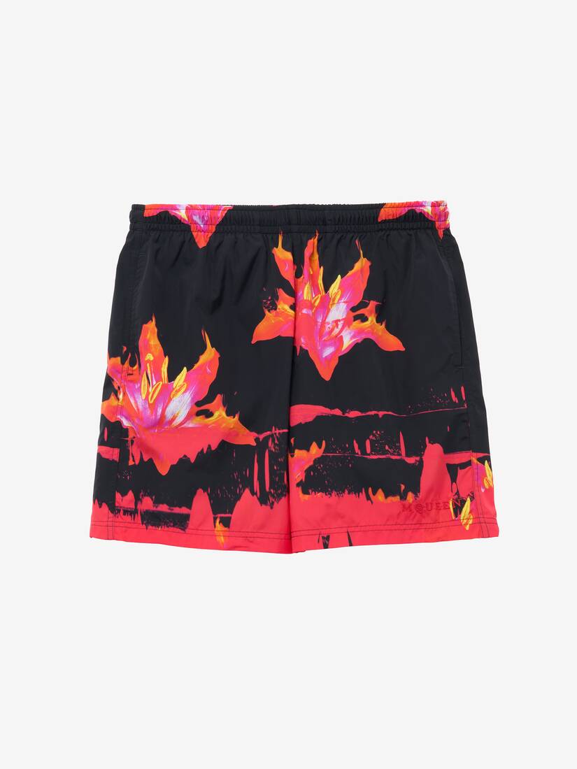 Badeshorts mit Flame Lily-Motiv