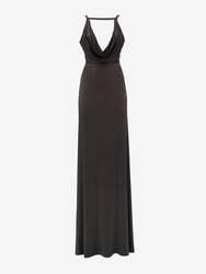 Cowl Neck Evening Dress