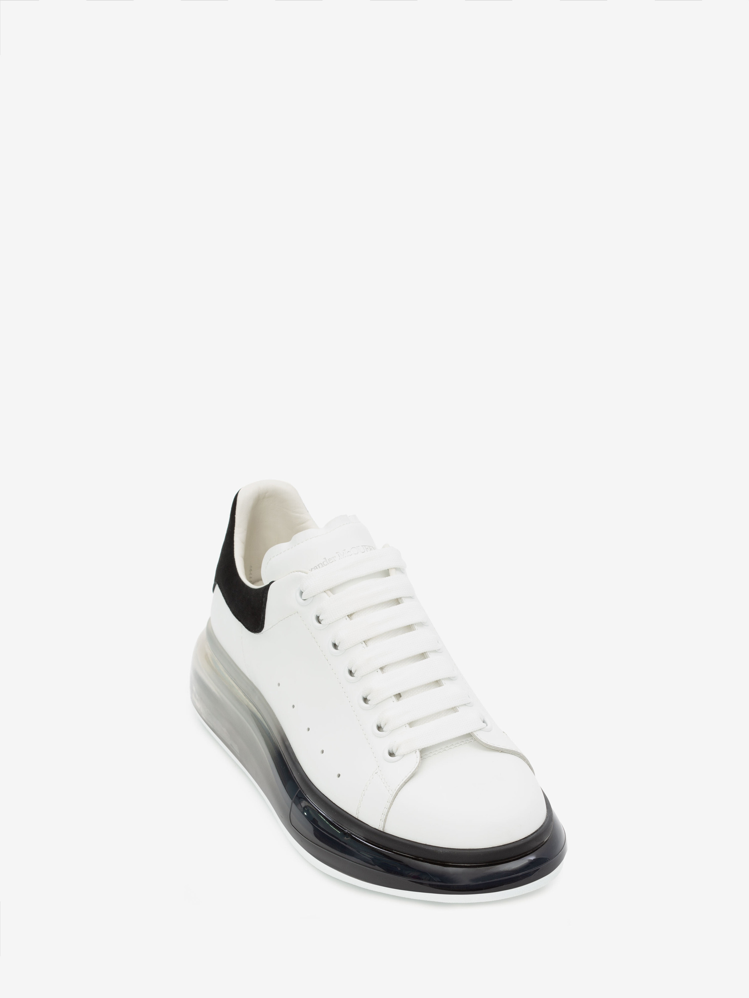 Men's Oversized Sneaker in White/Black in 100% Calf Leather | Alexander McQueen - image 2