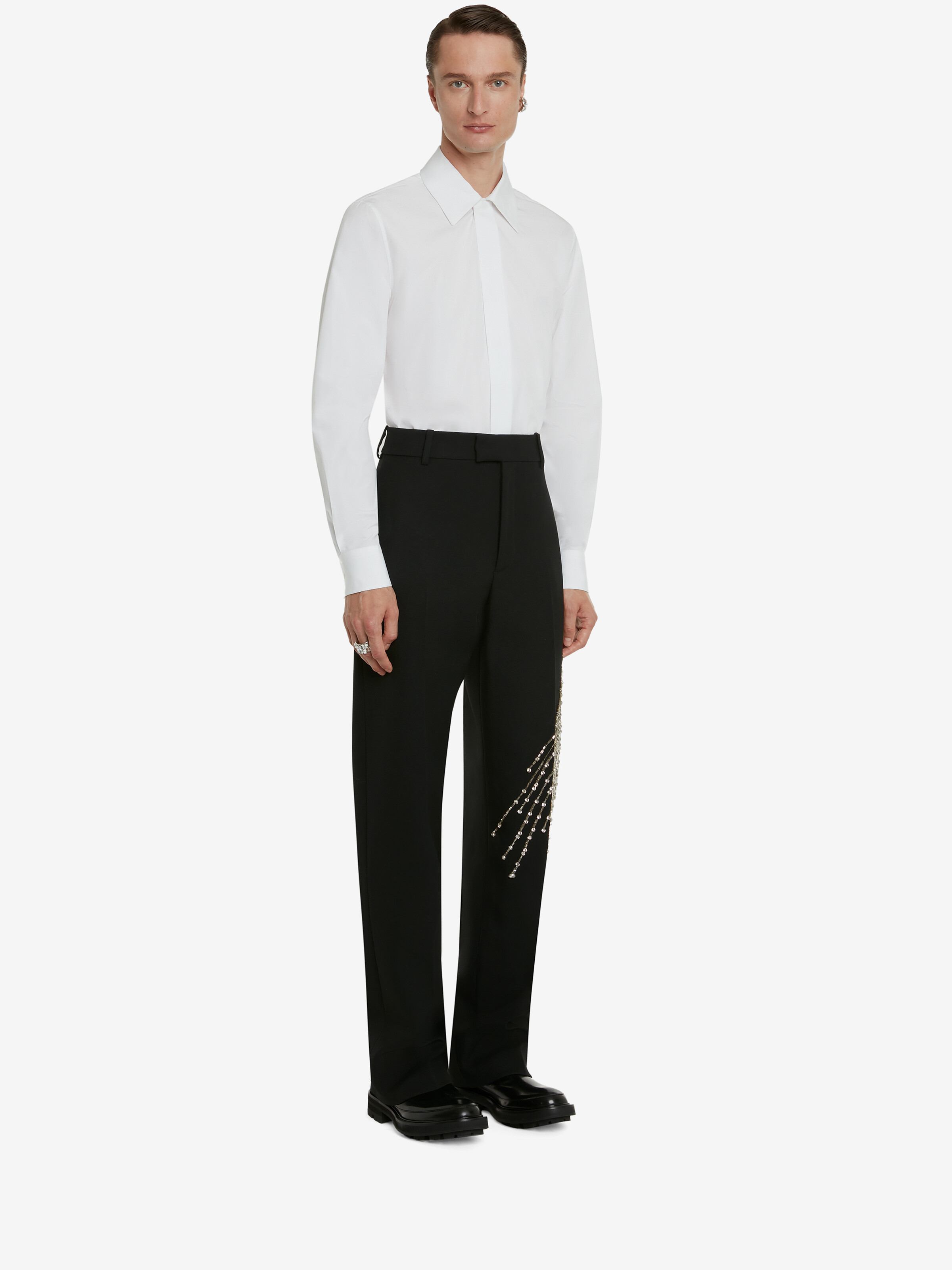 Men's DRESS SHIRT SHIRTS in White in 100% Cotton | Alexander McQueen - image 2