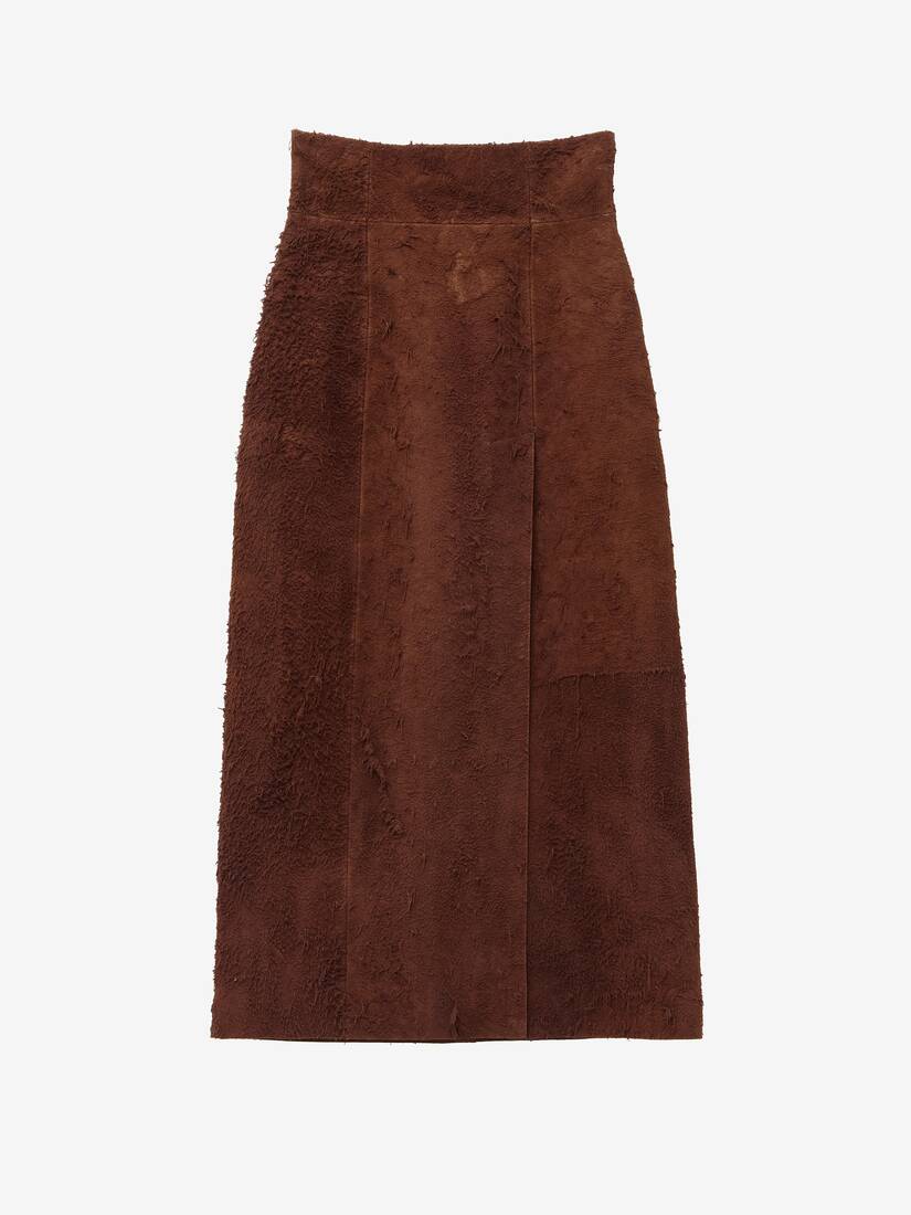 Suede Pencil Skirt