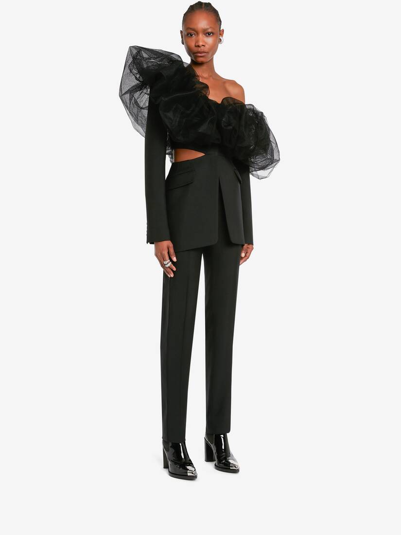 Jacke Mit Weitem Ausschnitt Und Schlitz