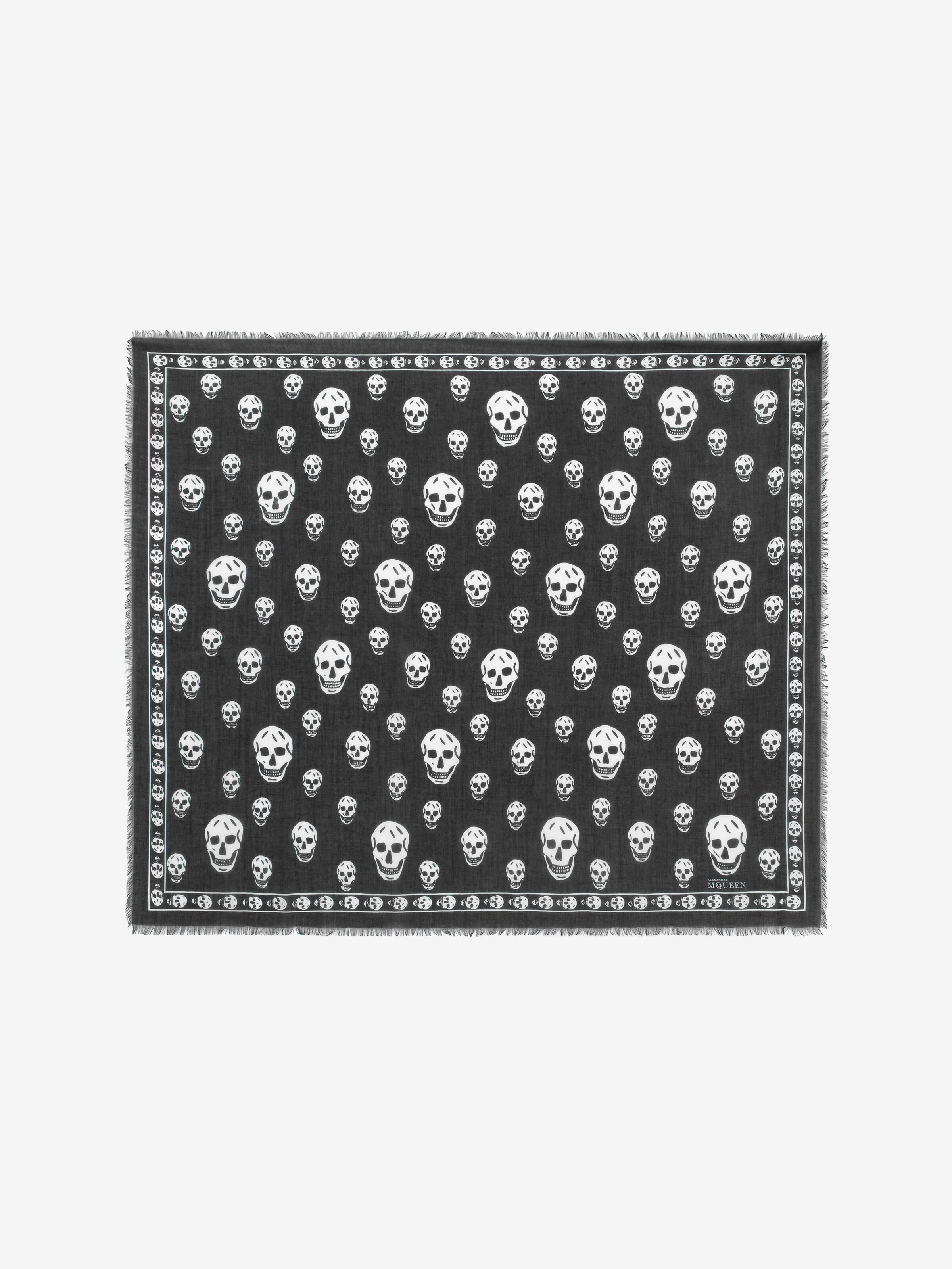 Classic Silk Blend Skull Scarf in 85% Modal, 15% Seide | Alexander McQueen - image 1