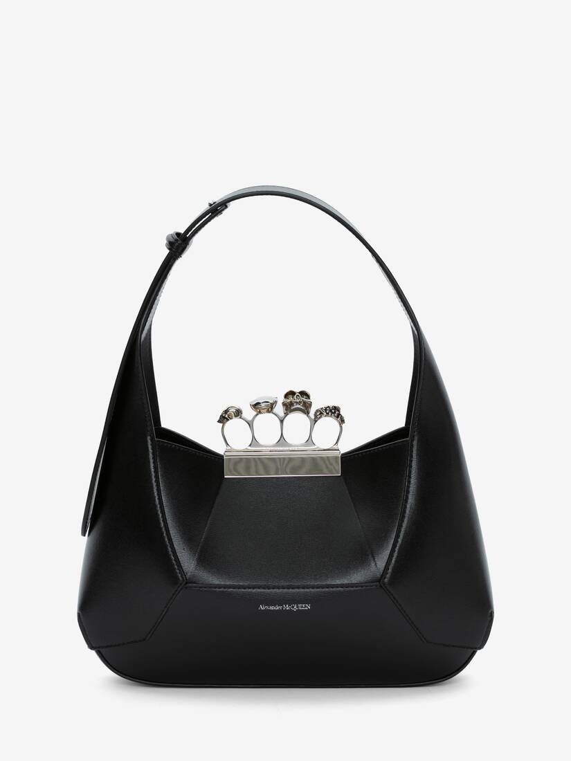 Alexander McQueen Jewelled Hobo Mini Leather Shoulder Bag