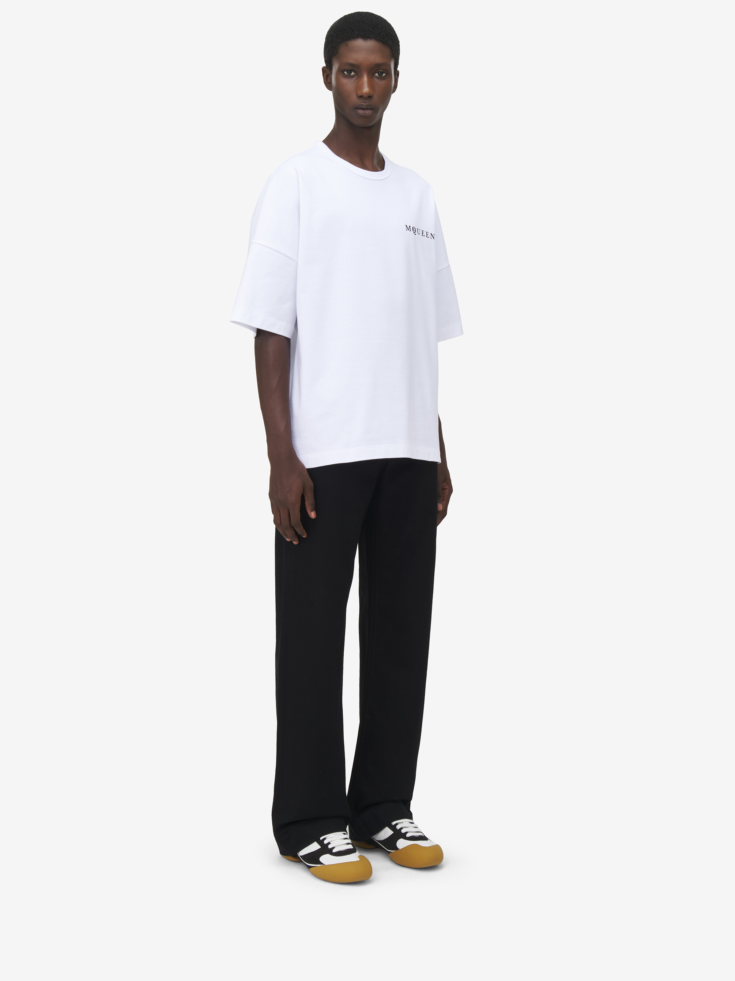 T-shirt McQueen oversize pour Homme en Blanc in 100% Coton | Alexander McQueen - image 3