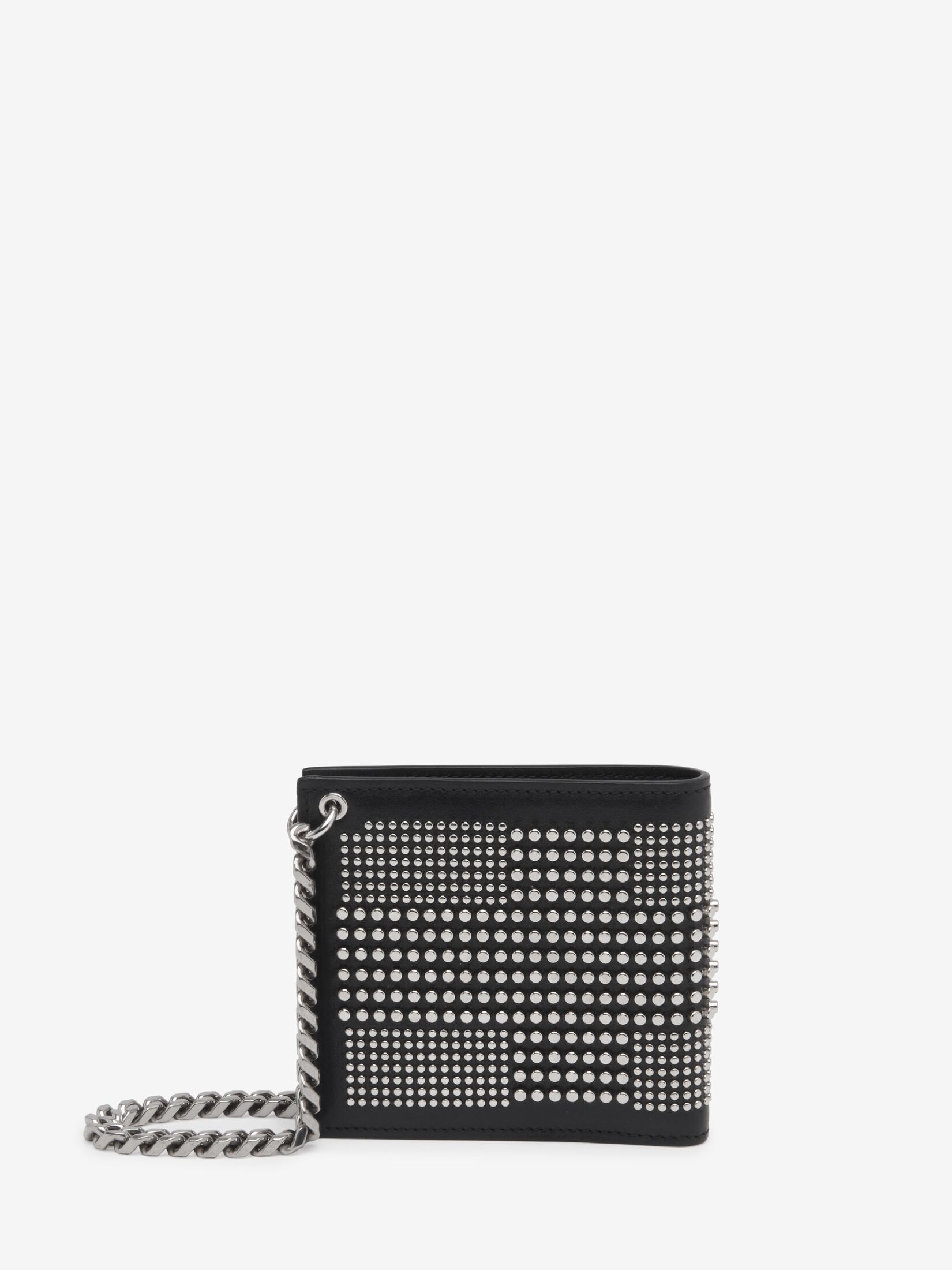 Studded Billfold Wallet With Chain