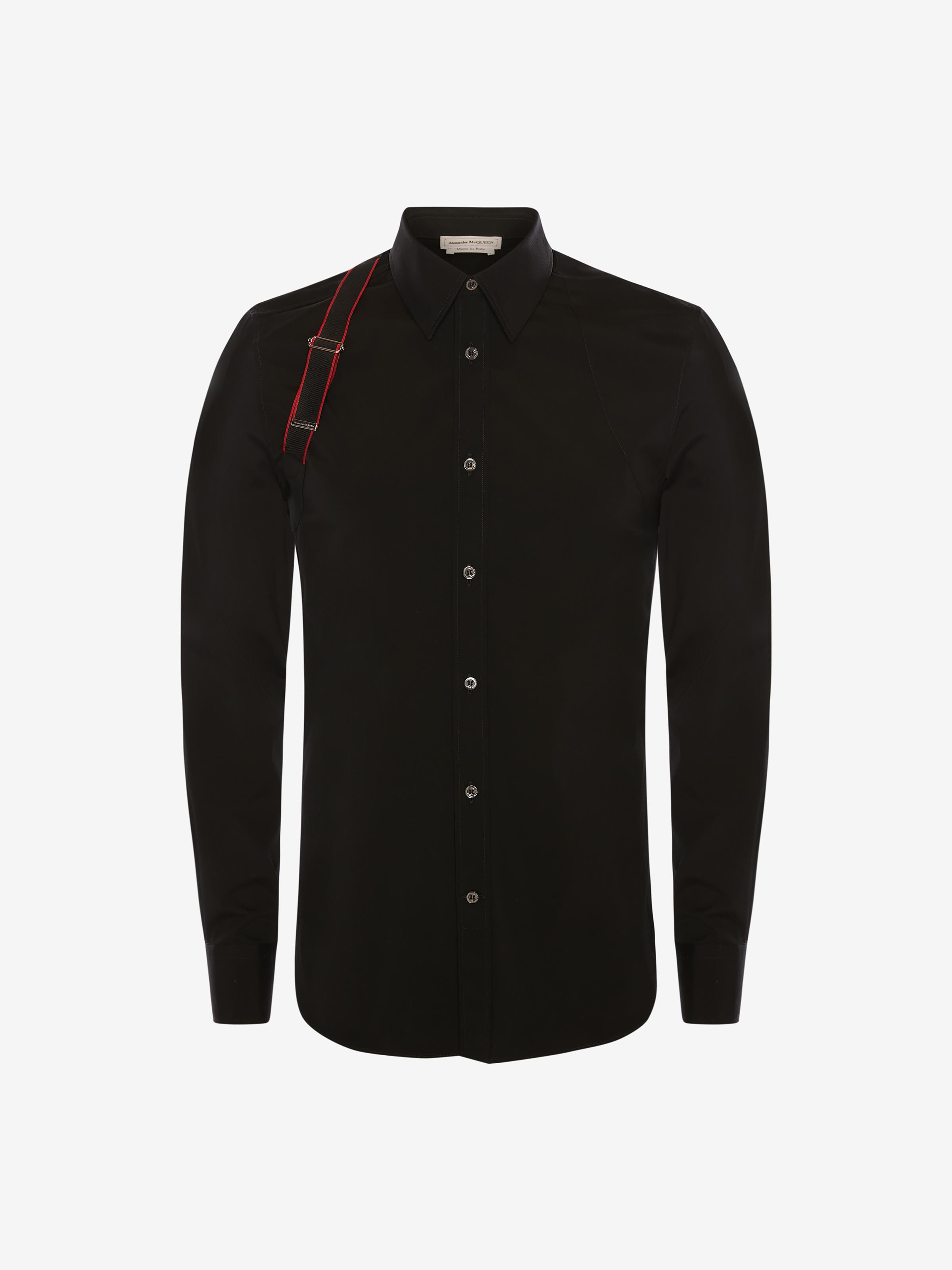 Alexander McQueen Signature Harness Shirt in Black | Alexander