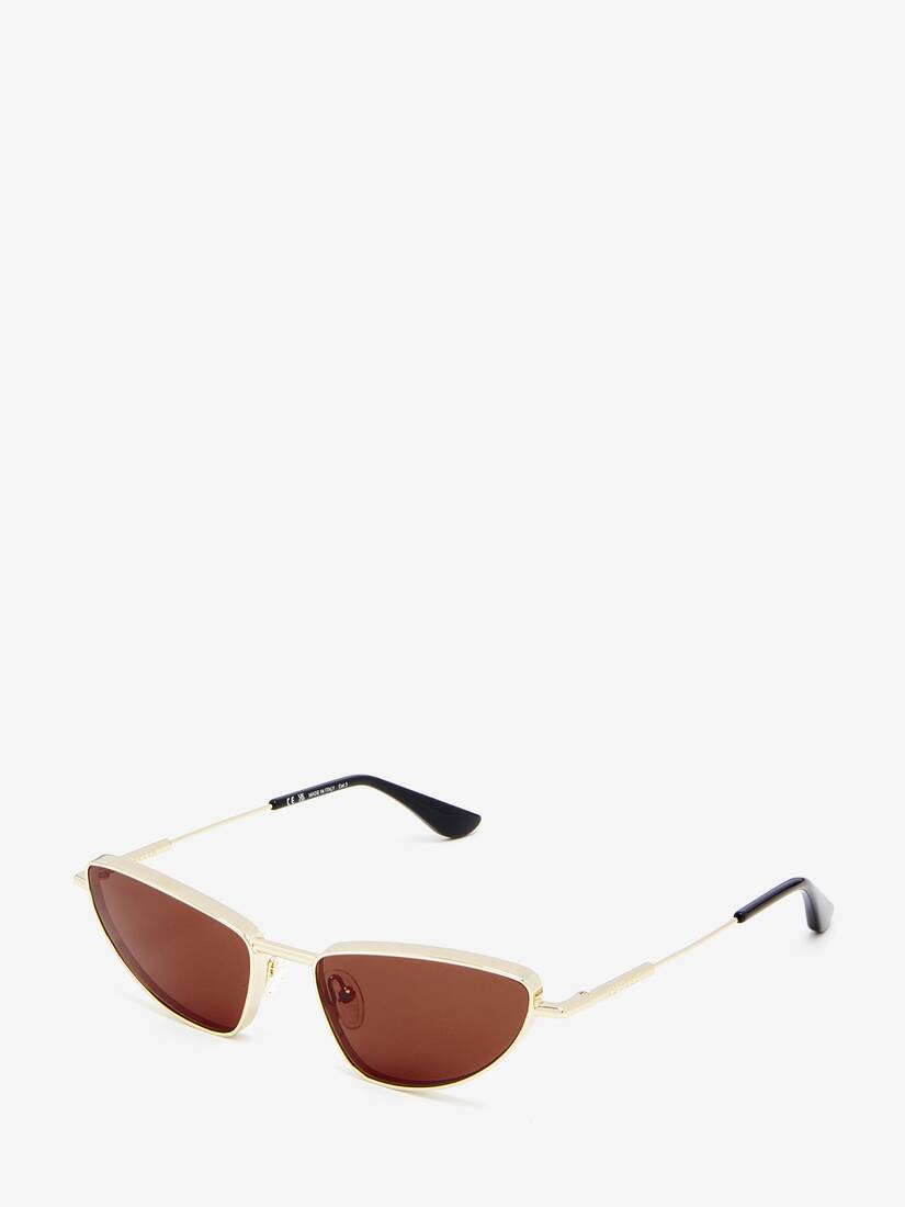 Metal T-bar Soft Cat-eye Sunglasses