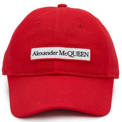 Berretto da Baseball con firma cimosata Alexander McQueen