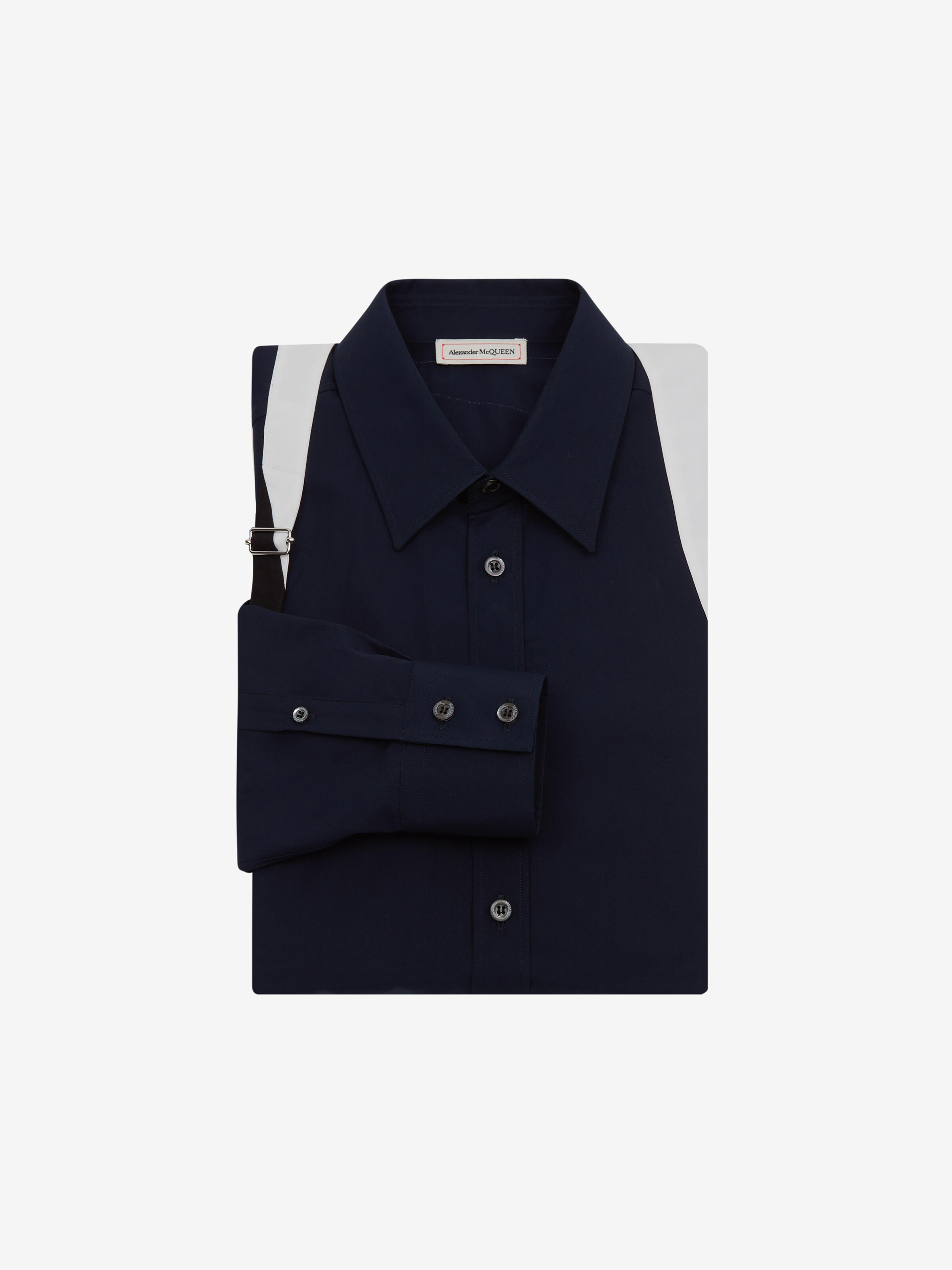 ALEXANDER MCQUEEN SPLICED HARNESS SHIRT,646759QQN66