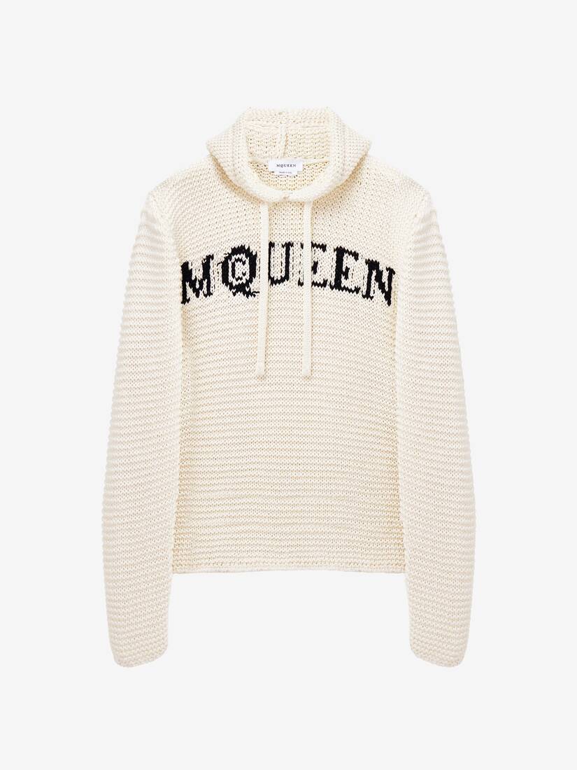 McQueen Logo Cropped Hoodie