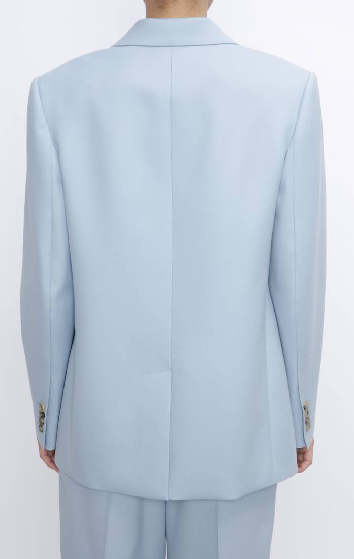 light blue double breasted suit