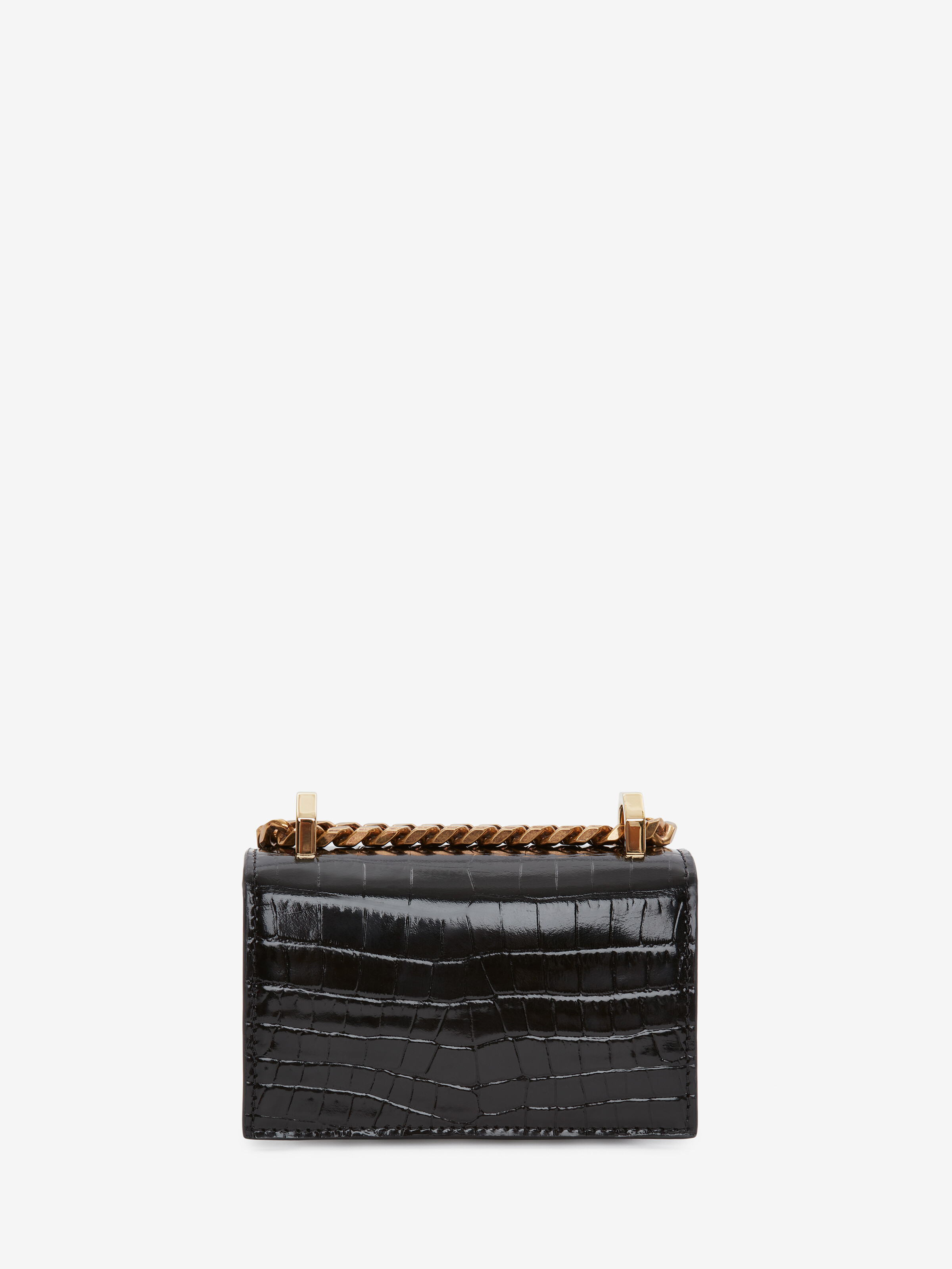 Women's Micro Jewelled Satchel in BLACK in Calf Leather | Alexander McQueen - image 3