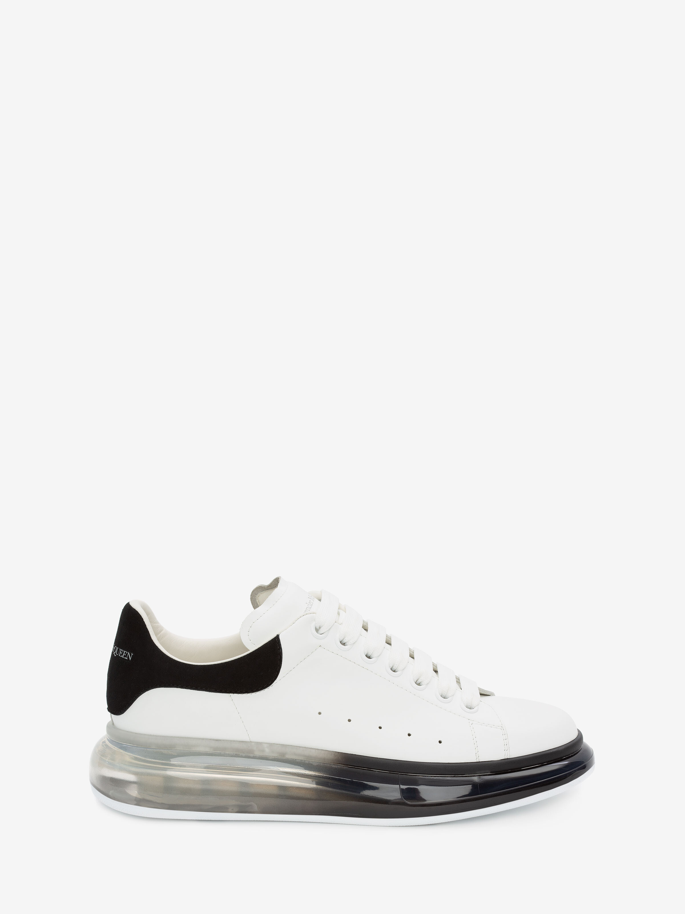 Men's Oversized Sneaker in White/Black in 100% Calf Leather | Alexander McQueen - image 1