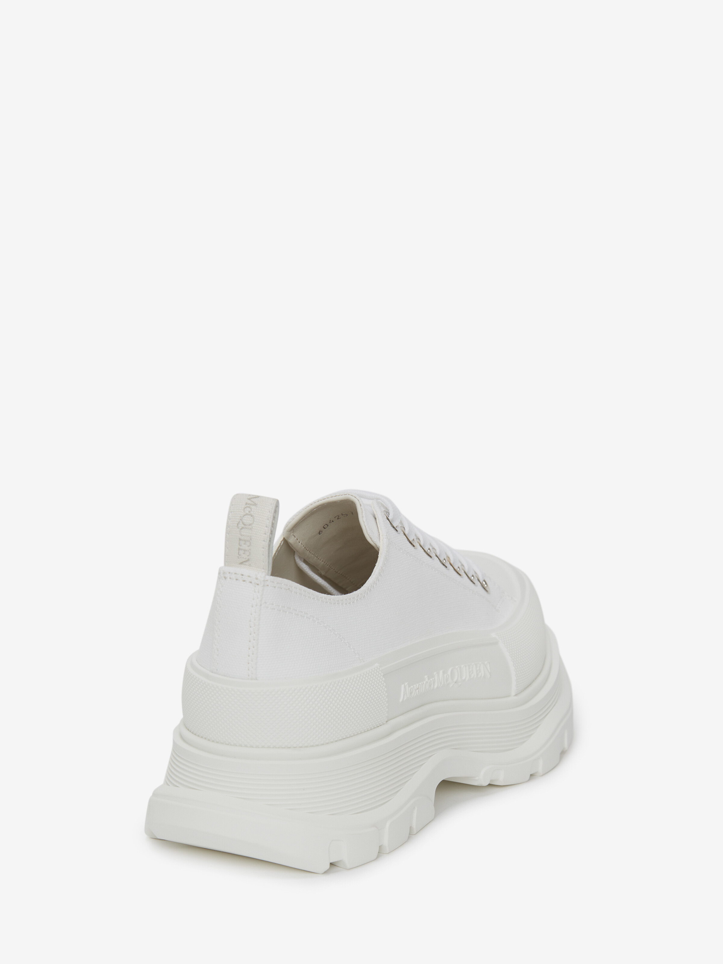 Men's Tread Slick Lace Up in White in Cotton | Alexander McQueen - image 3