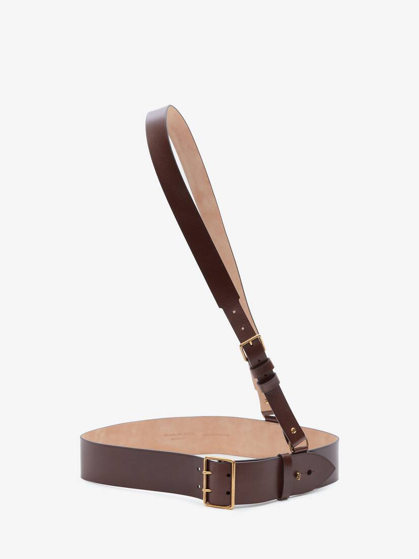 alexander mcqueen leather harness belt