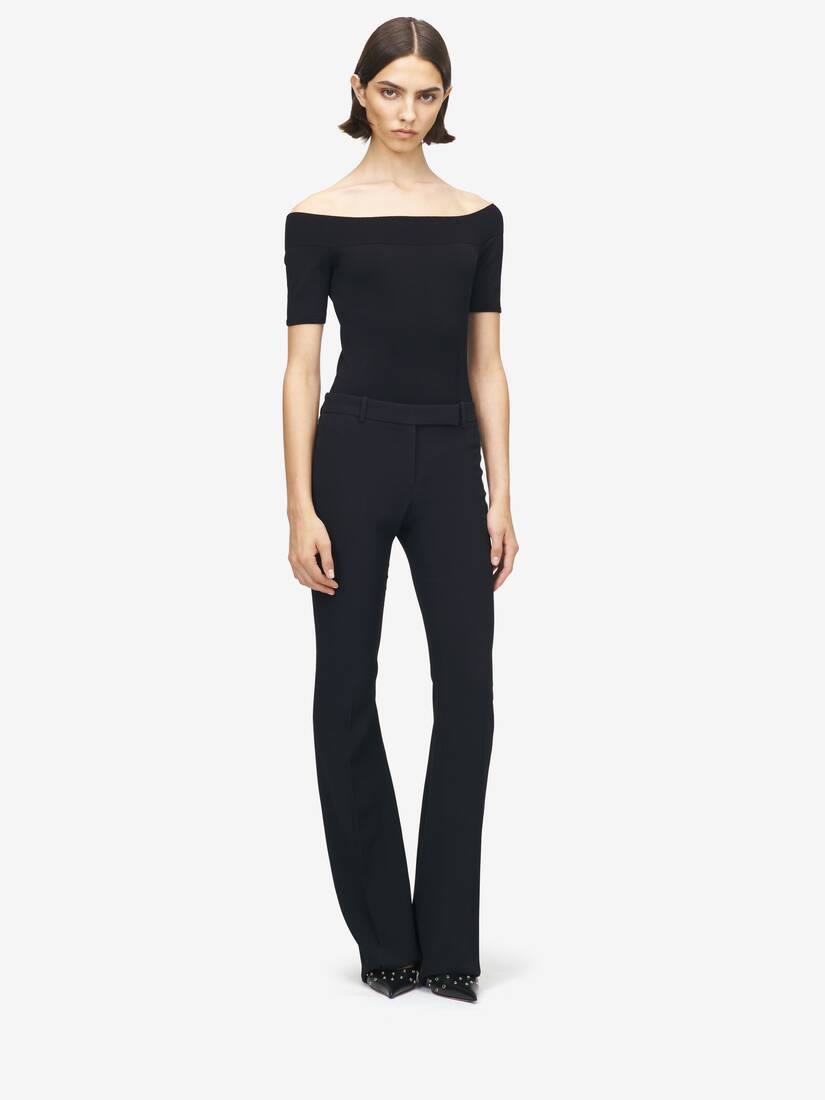 Schmal geschnittene Bootcut-Hose
