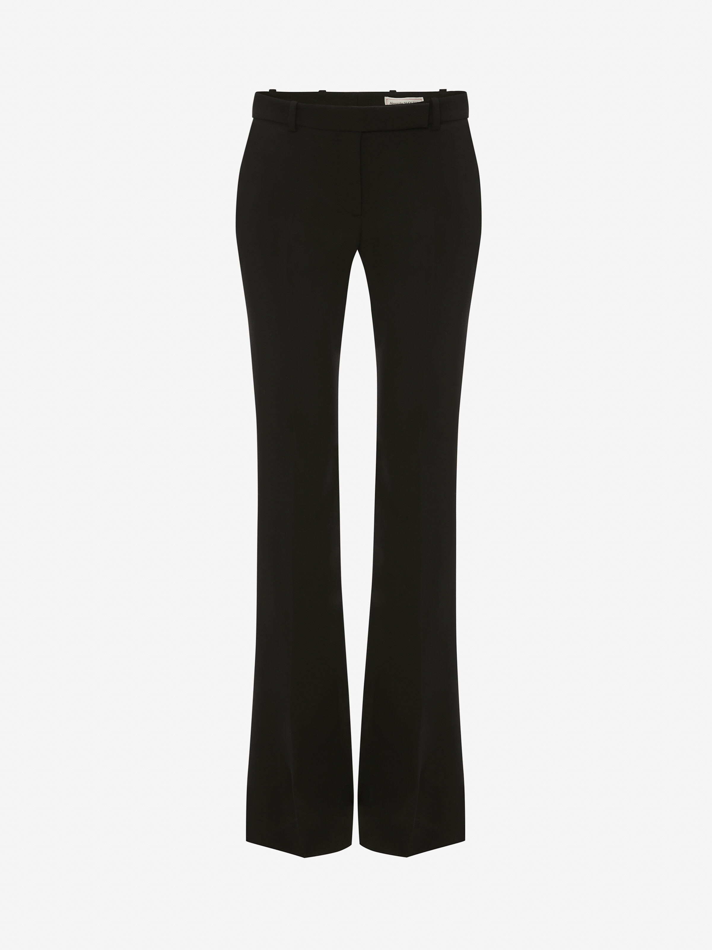 Shop Alexander Mcqueen Narrow Bootcut Trousers In Black