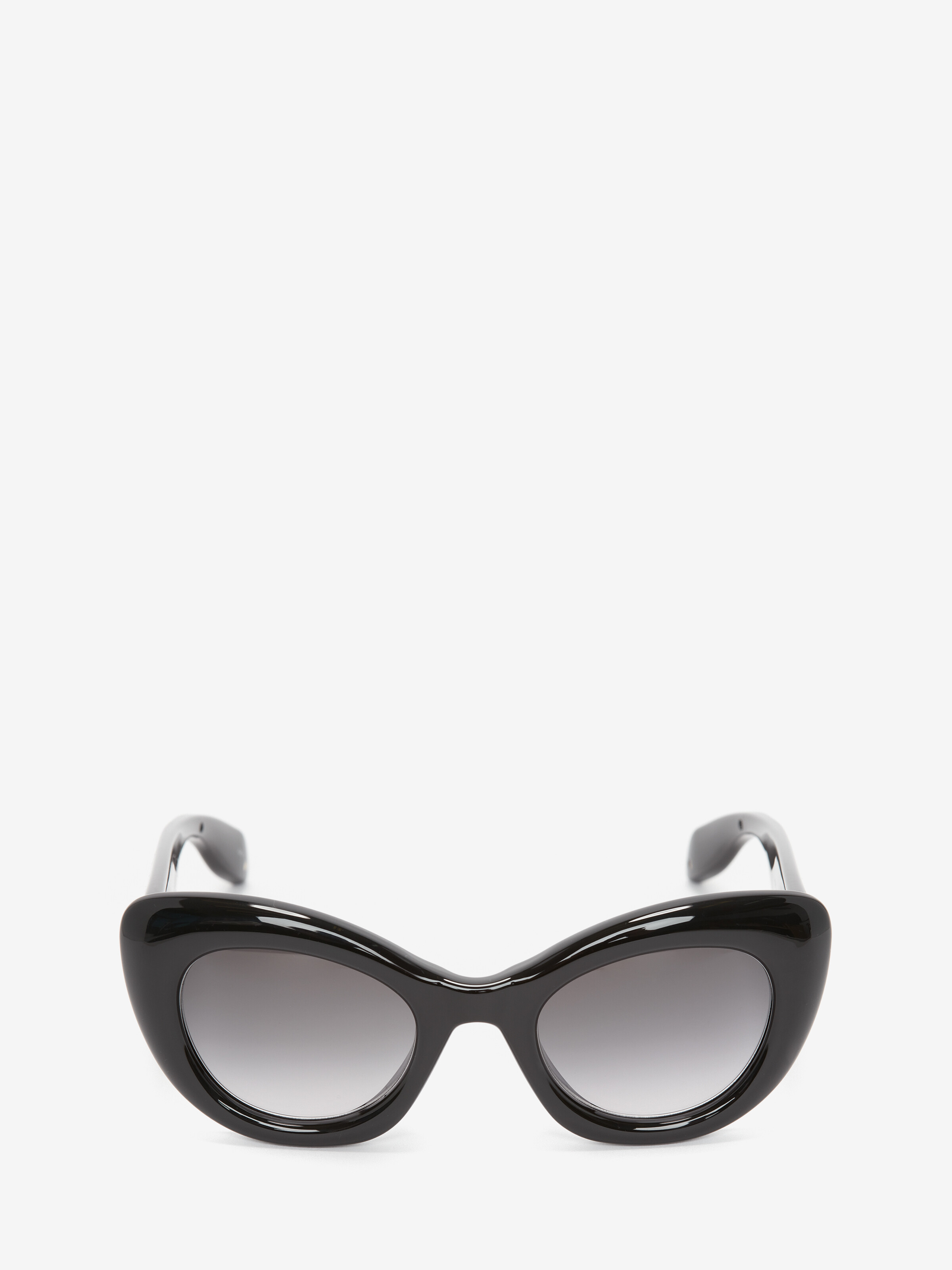Women's The Curve Cat-Eye Sunglasses in Black in Plastic | Alexander McQueen - image 1