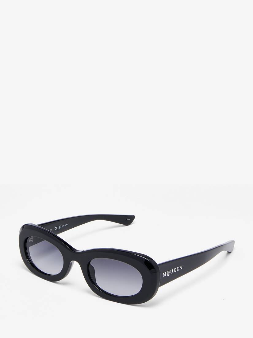 McQueen Logo Oval Sunglasses