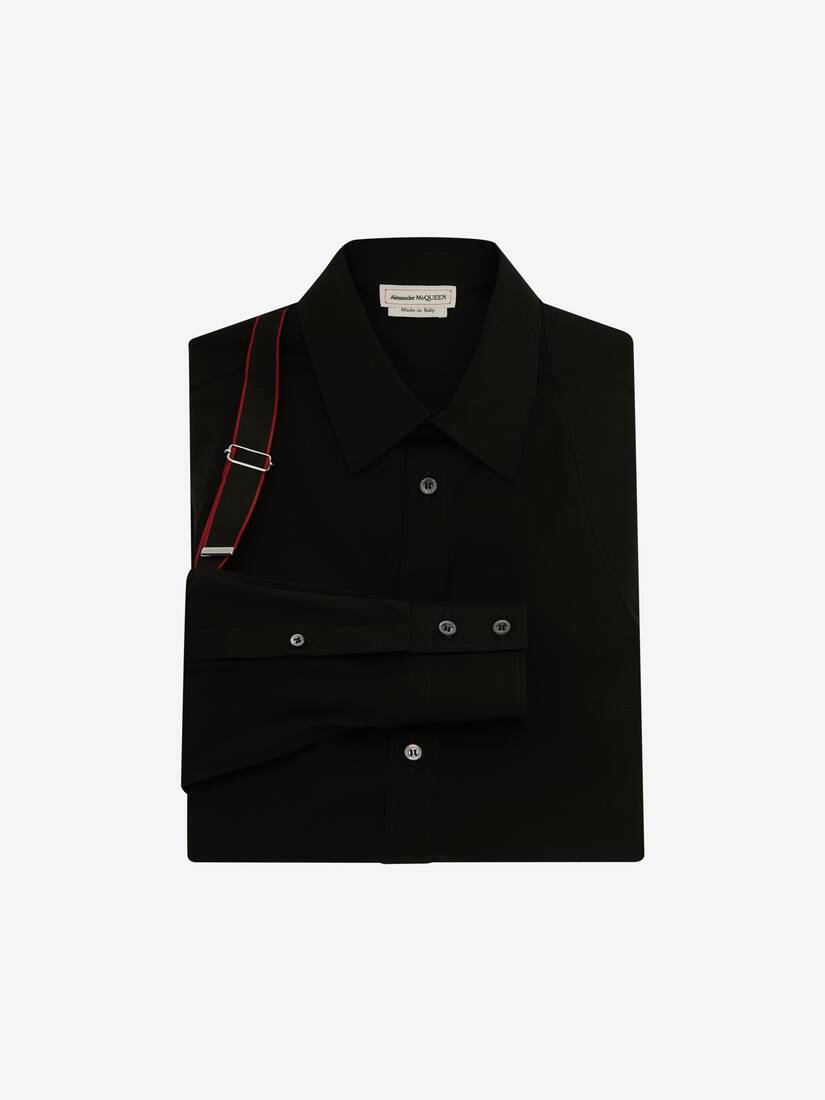 Alexander McQueen Signature Harness Shirt in Black | Alexander McQueen US