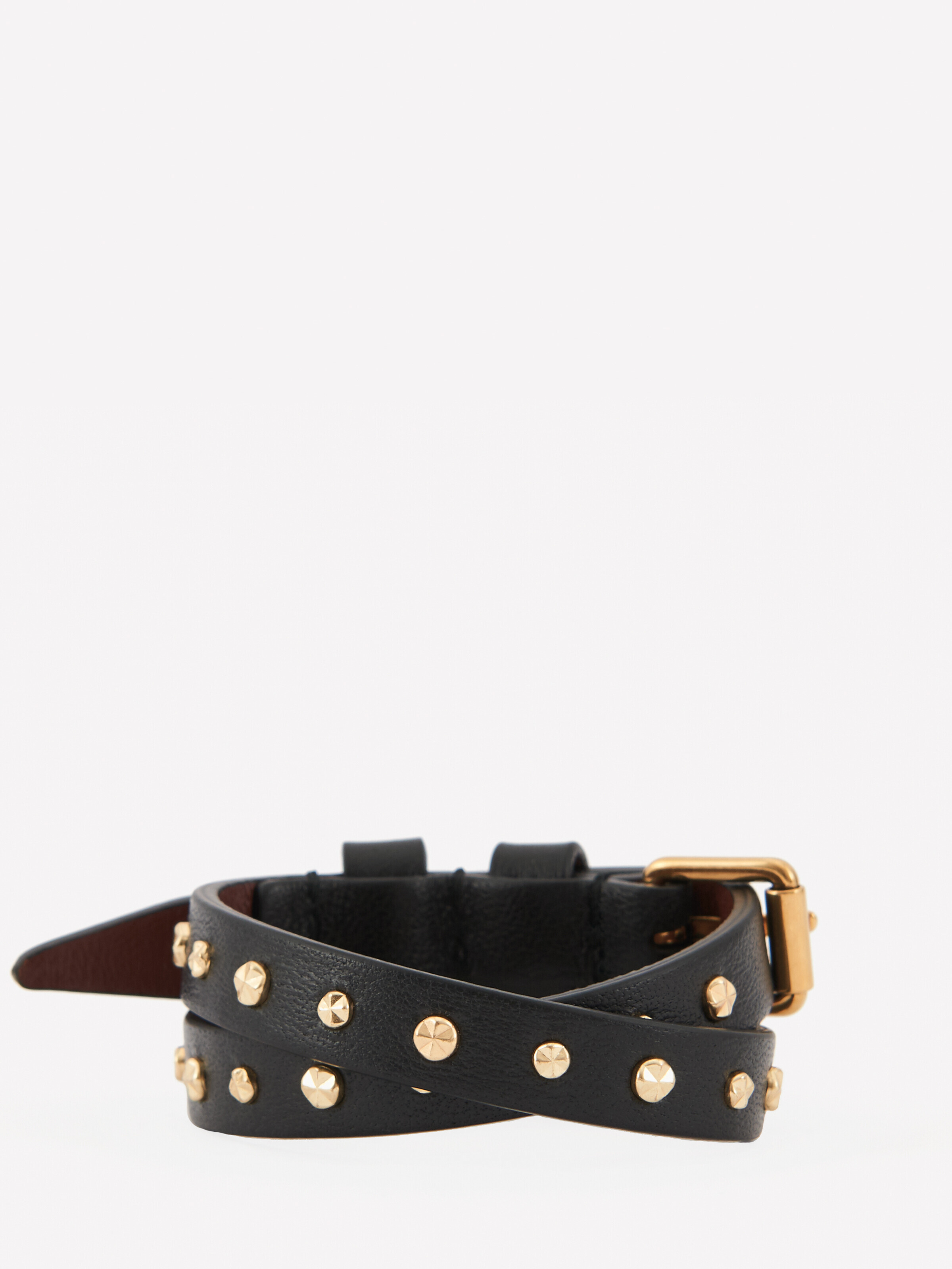 Hammered Studs Double-Wrap Bracelet