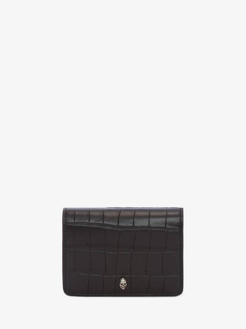 Embossed Croc Business Card Holder