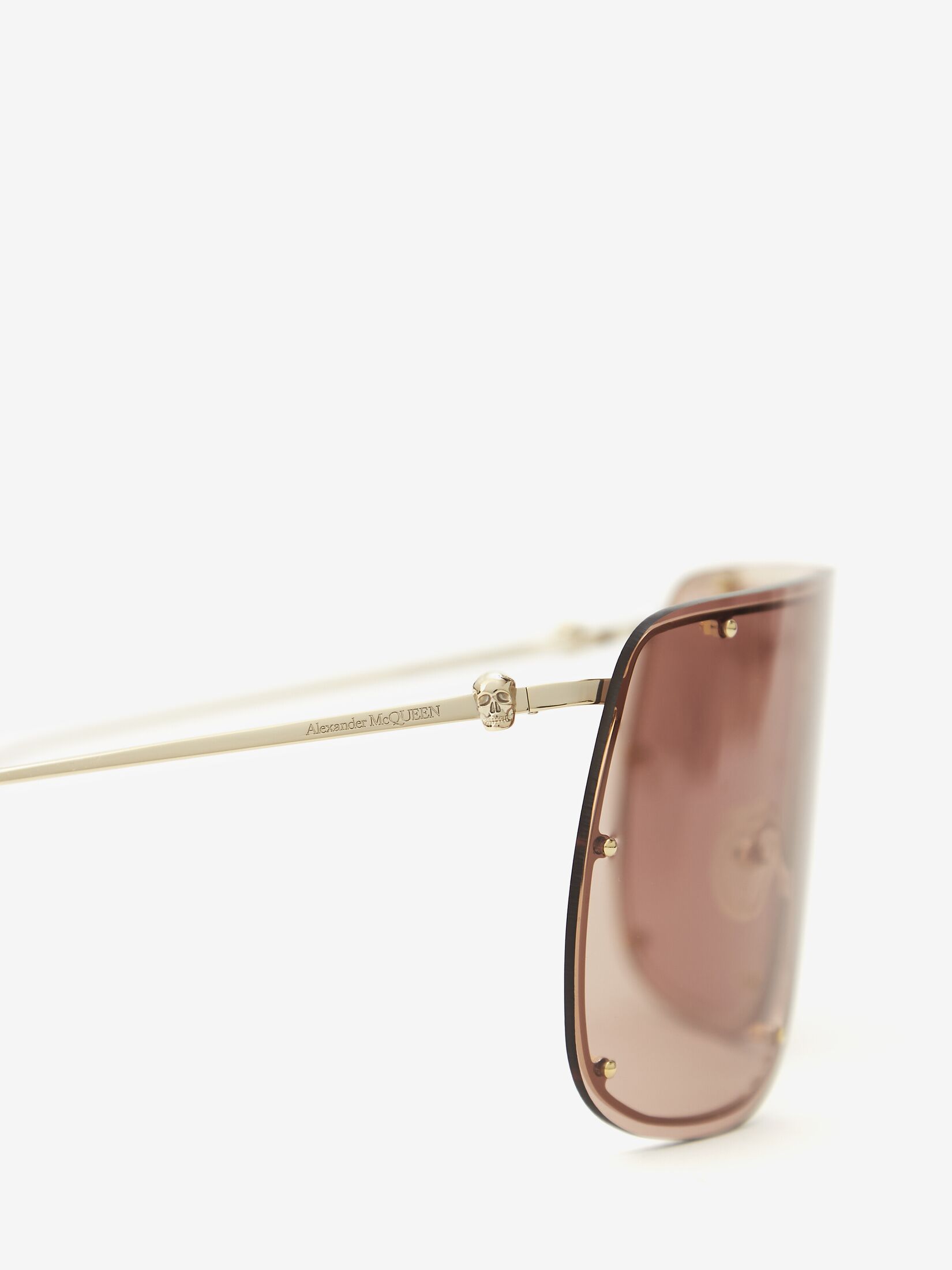 Skull Mask Sunglasses in Grey/Silver | Alexander McQueen US