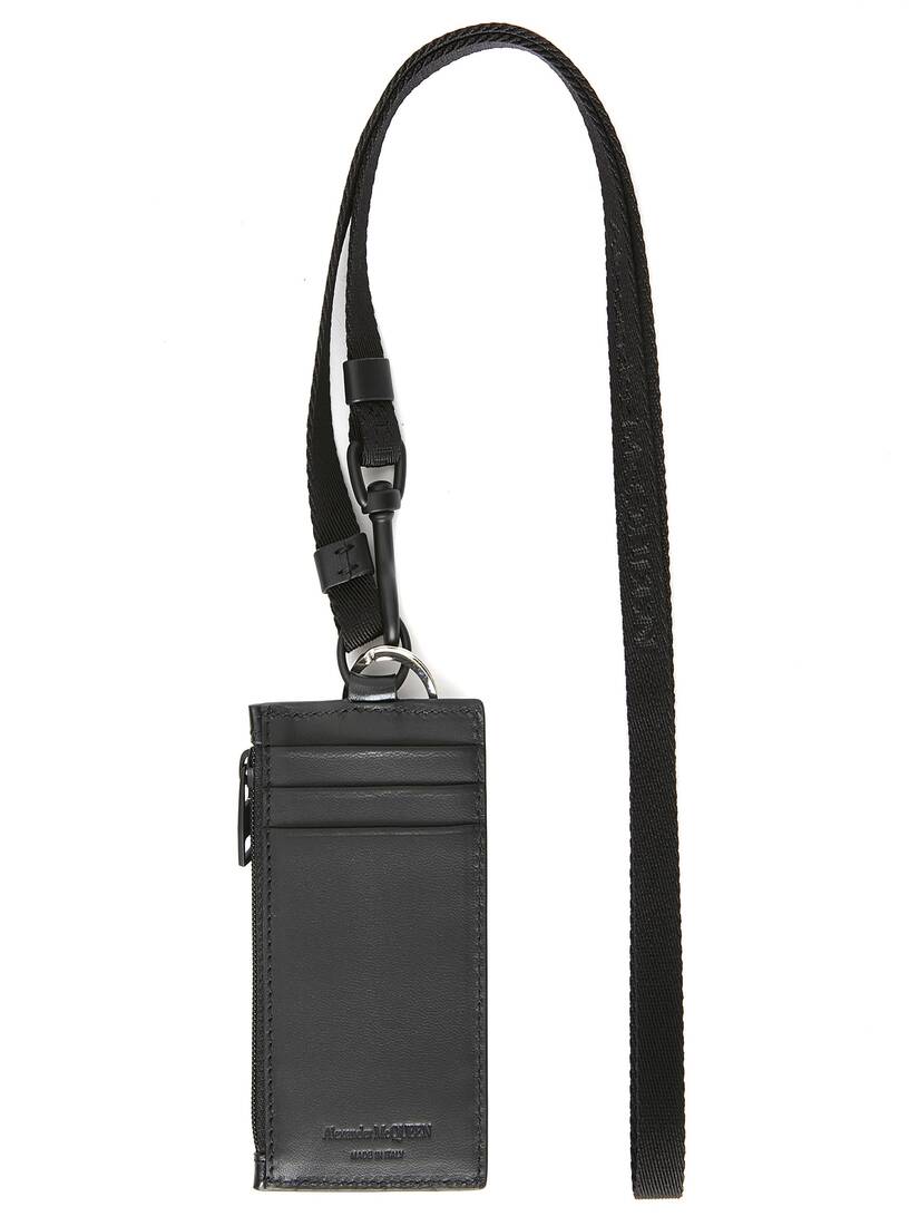 McQueen Graffiti Zipped Card Holder With Strap