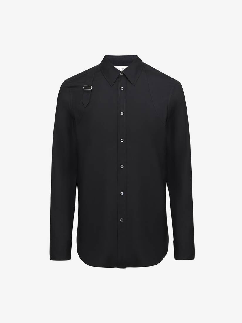 Harness Shirt in Black | Alexander McQueen US