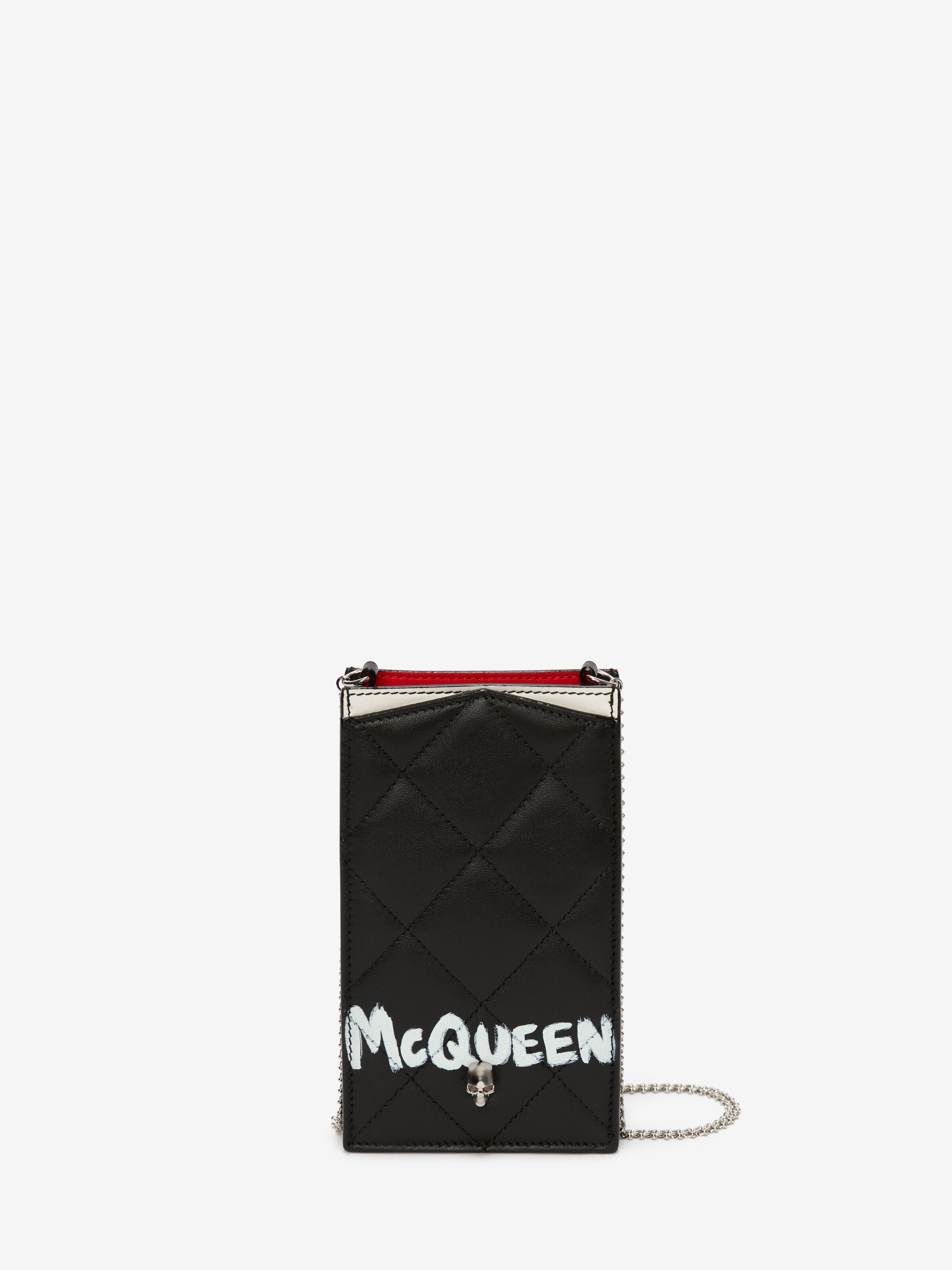 McQueen Graffiti チェーン付きフォンケース | ブラック/ホワイト ...