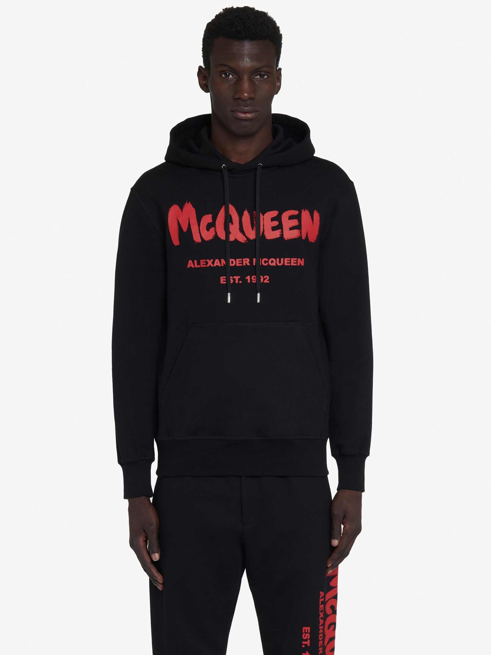 McQueenグラフィティ フード付きスウェットシャツ