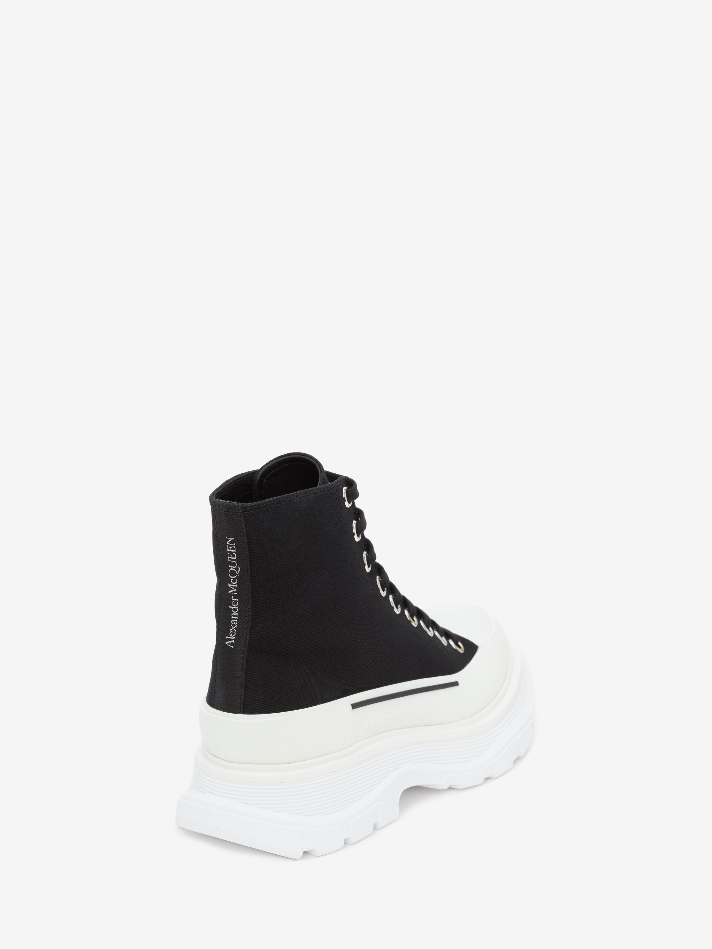 Bottines Tread Slick pour Femme en Noir in Coton | Alexander McQueen - image 3