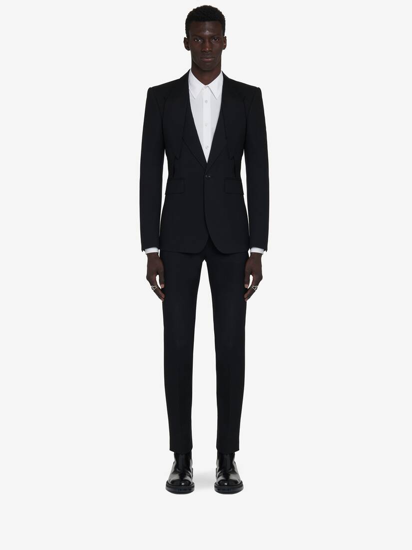 Reverse Lapel Single-breasted Jacket