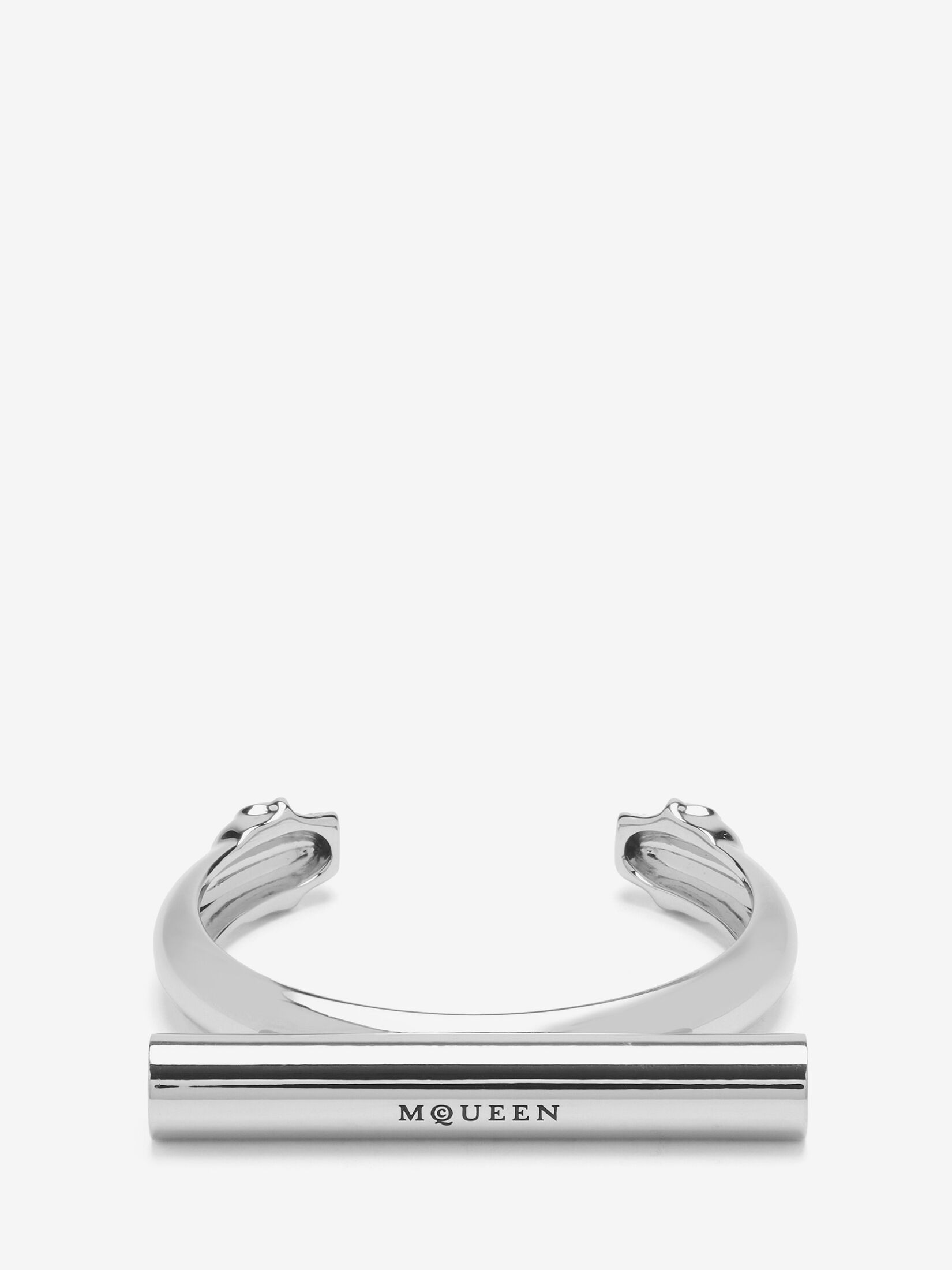 Short T Bar Cuff Palladium For Women Alexander McQueen short-t-bar-cuff-palladium-for-women-alexander-mcqueen