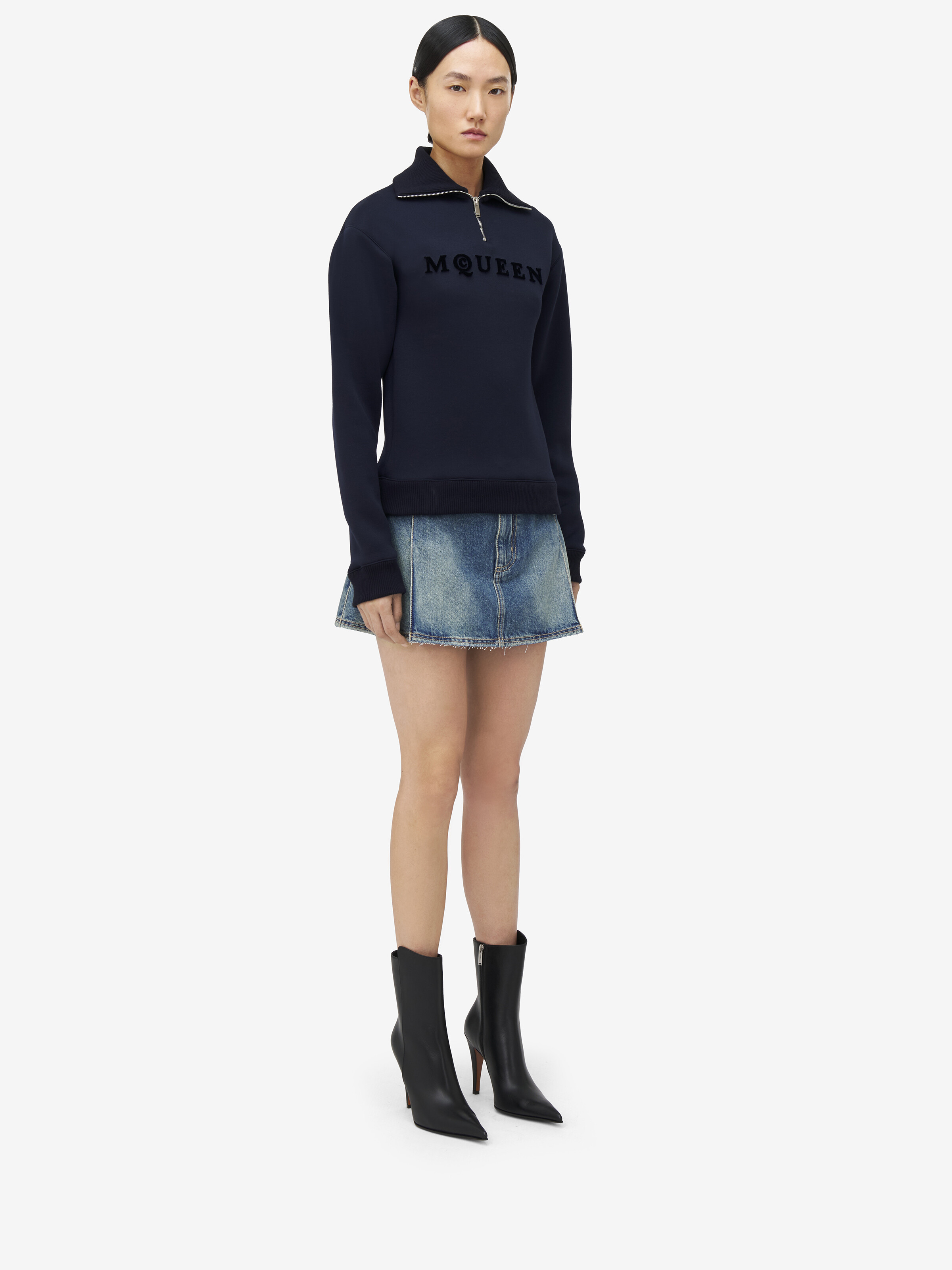 McQueen Logo Zip Sweatshirt